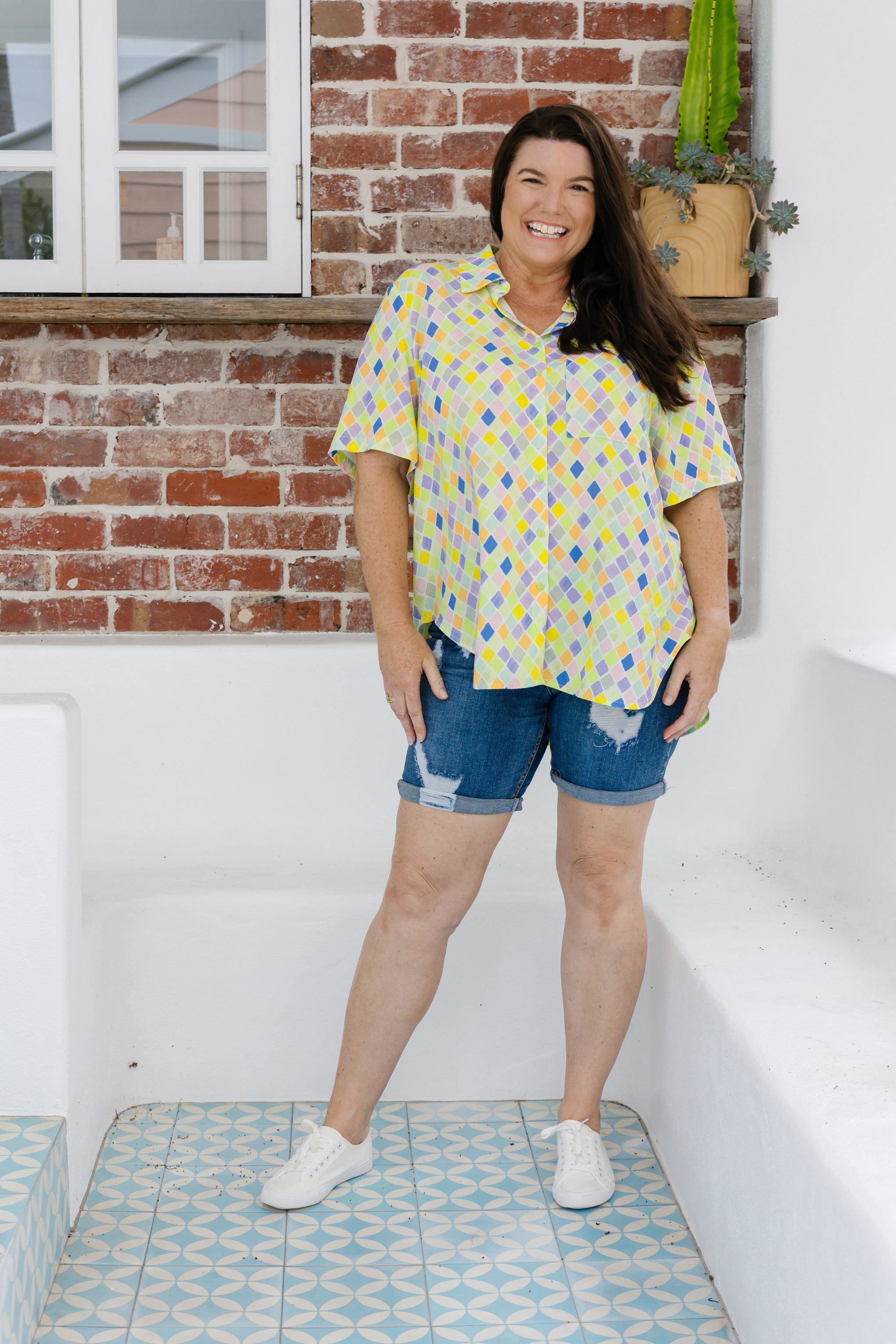 Samara Shirt in Diced