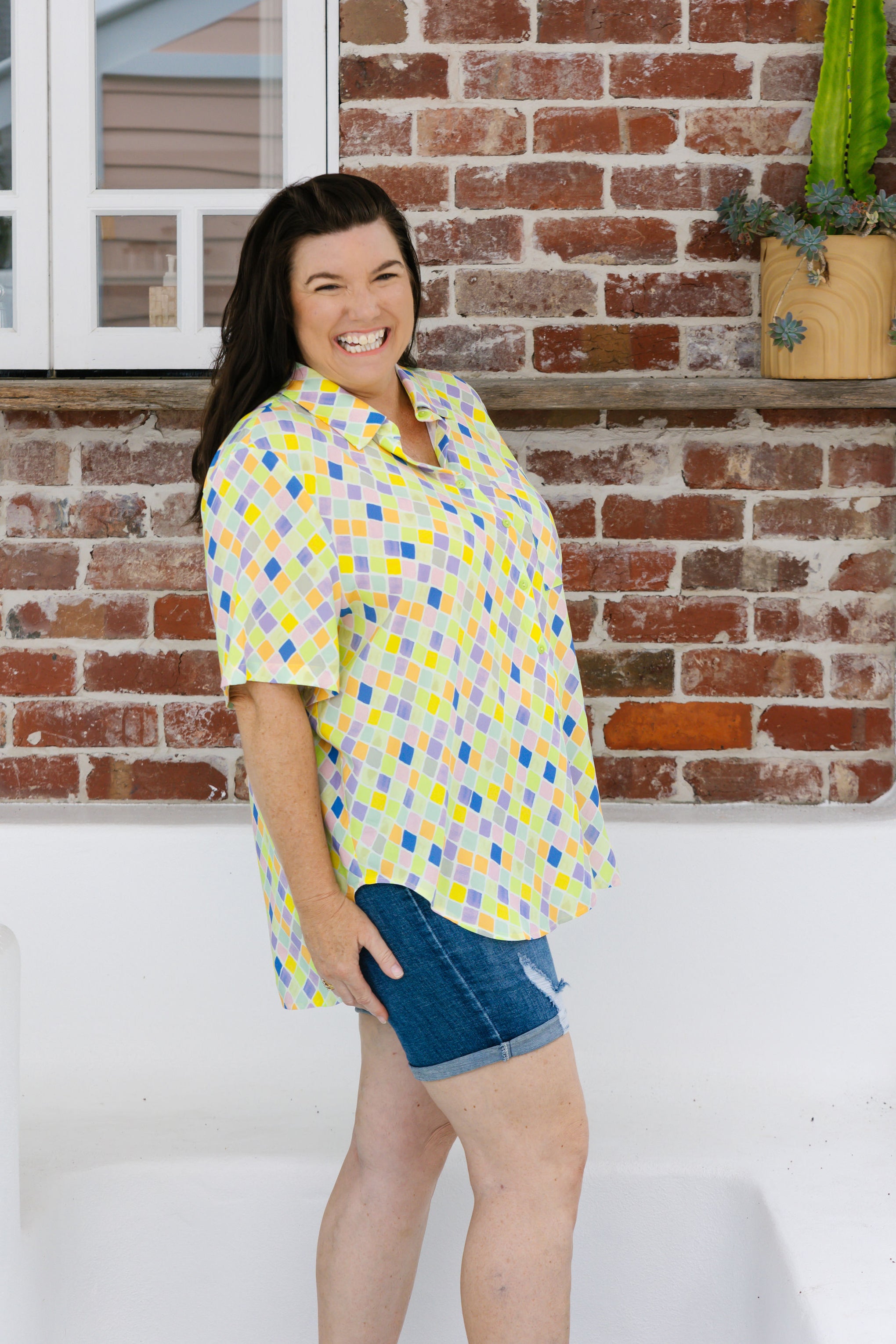 Samara Shirt in Diced