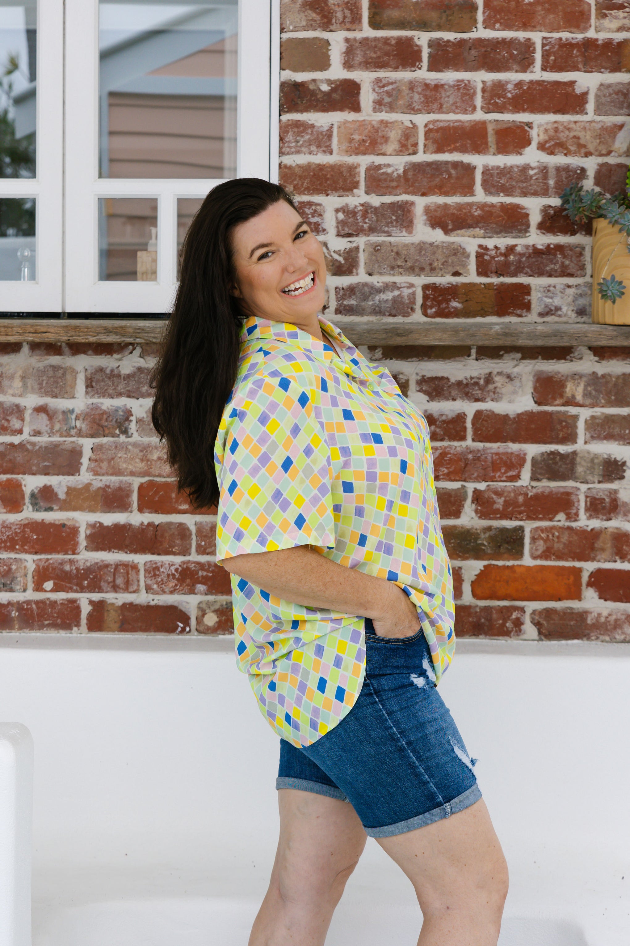 Samara Shirt in Diced
