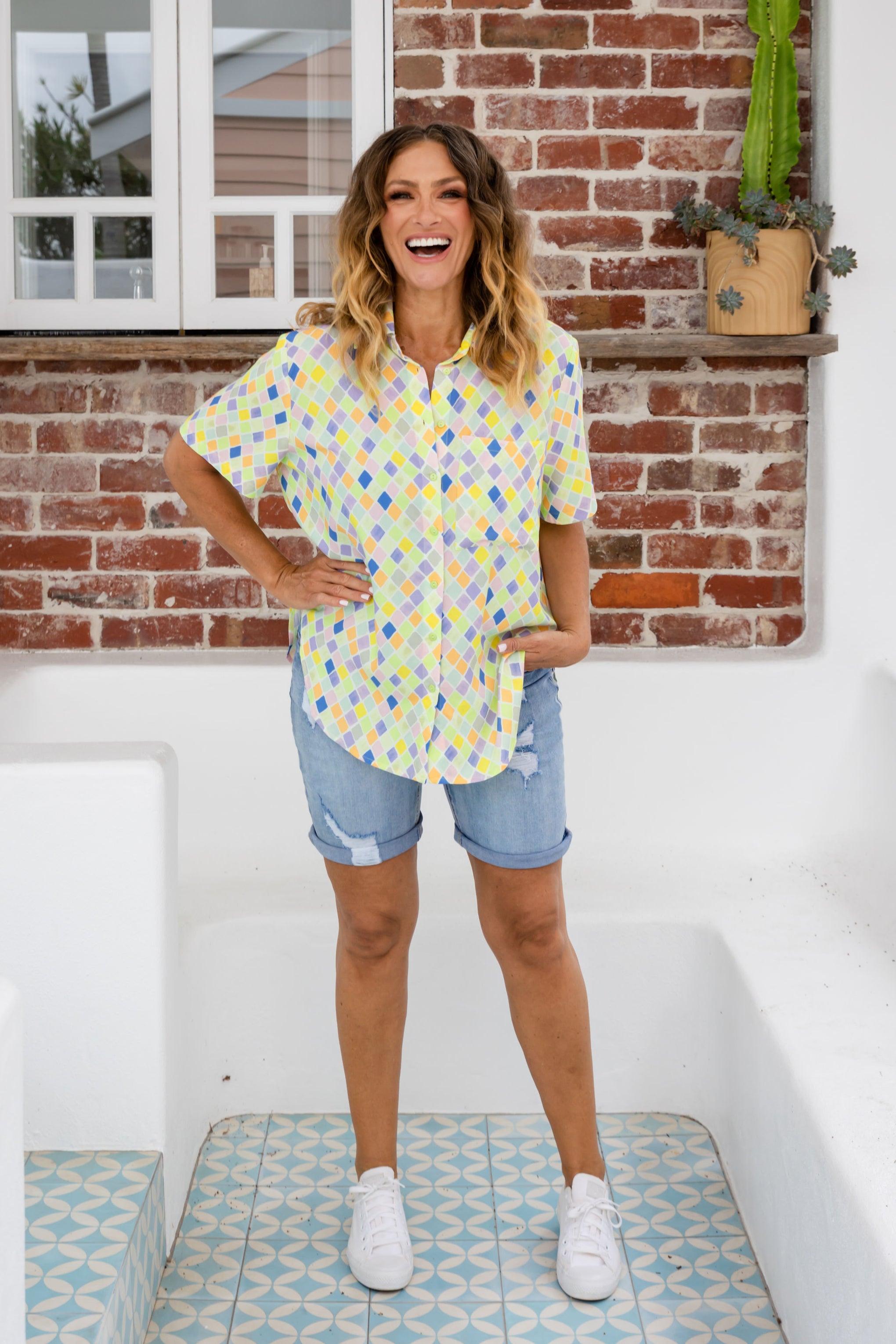 Samara Shirt in Diced