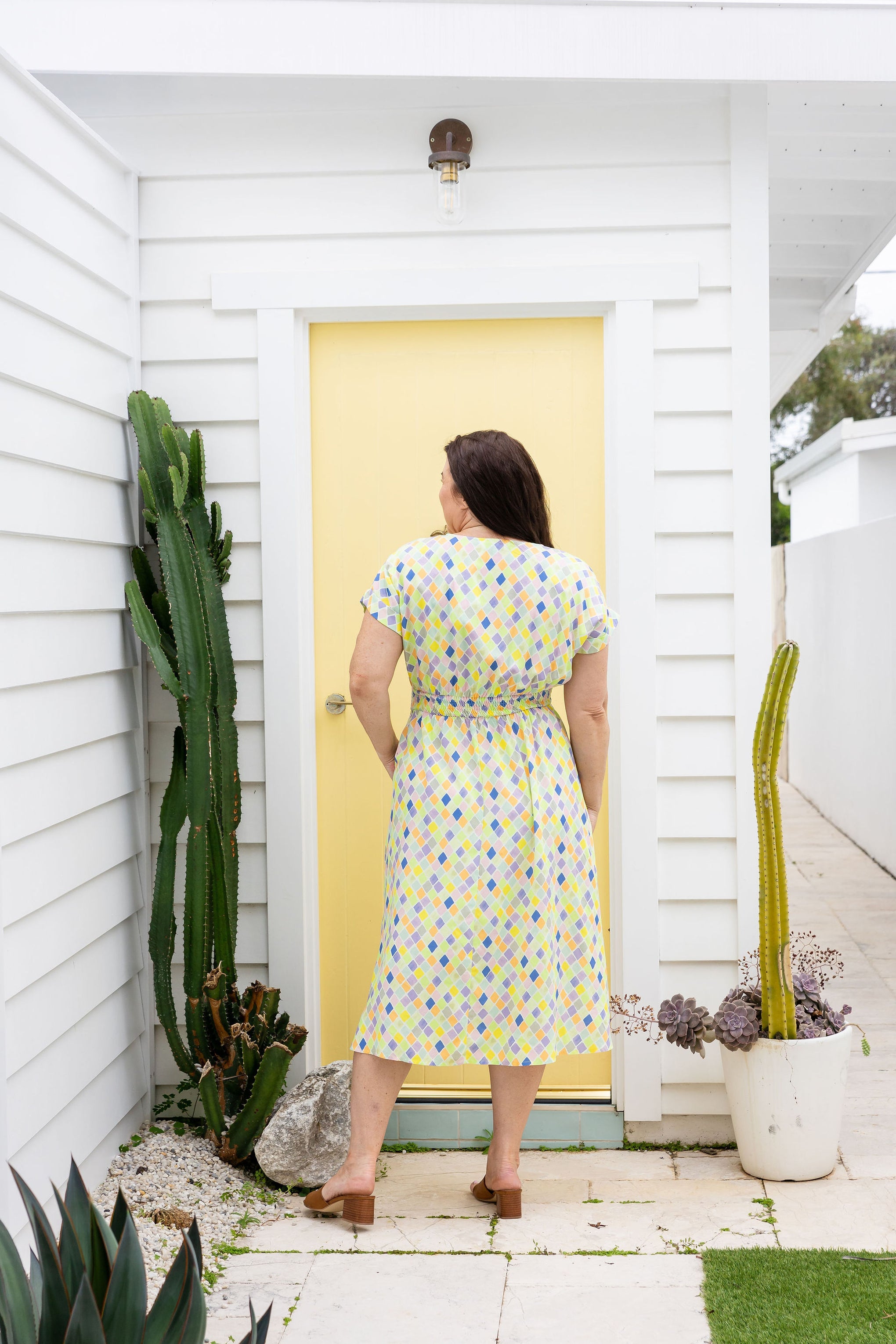 Millie Midi Dress in Diced