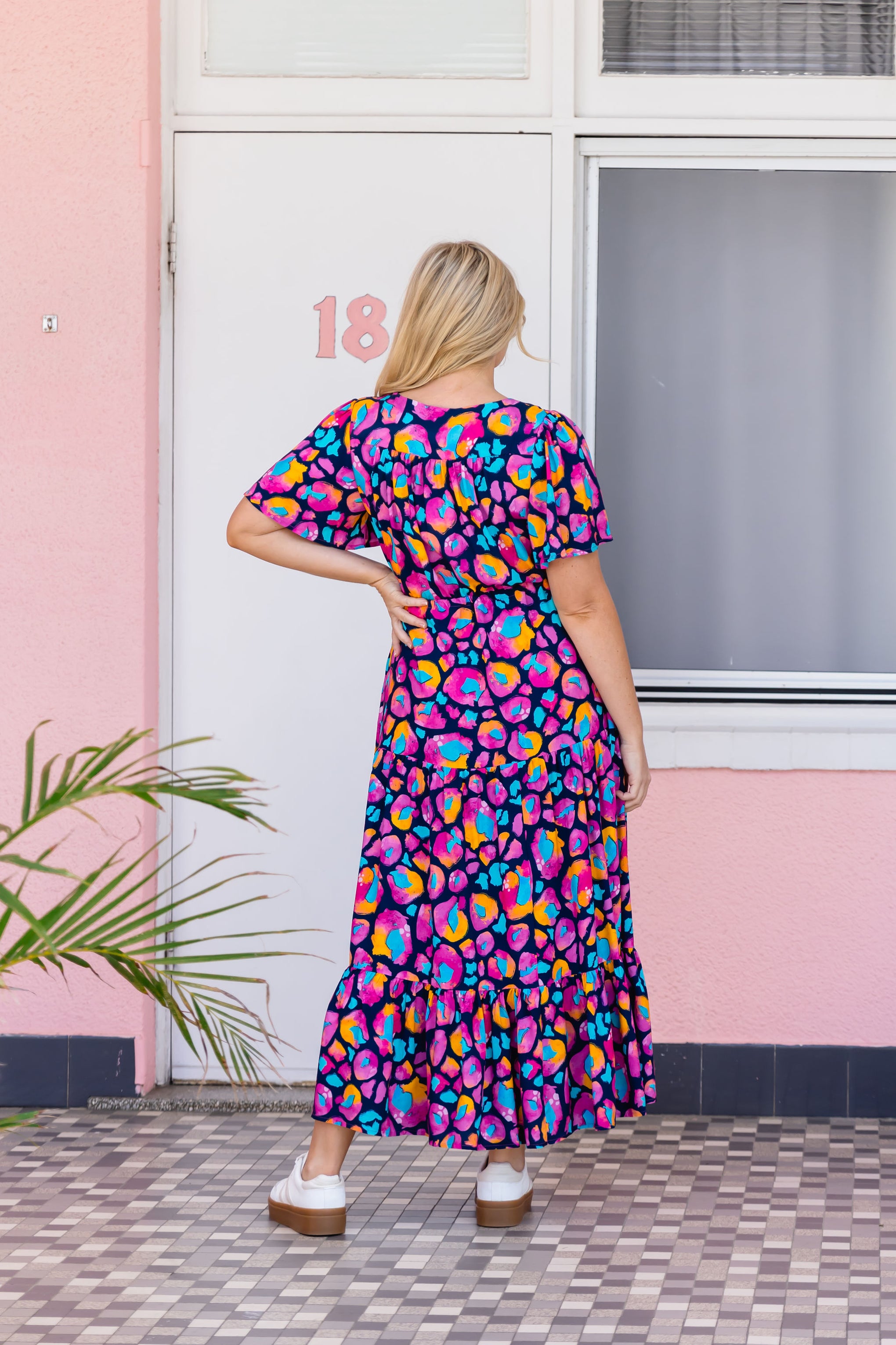 Bonnie Dress in Magenta Leopard by Kasey Rainbow