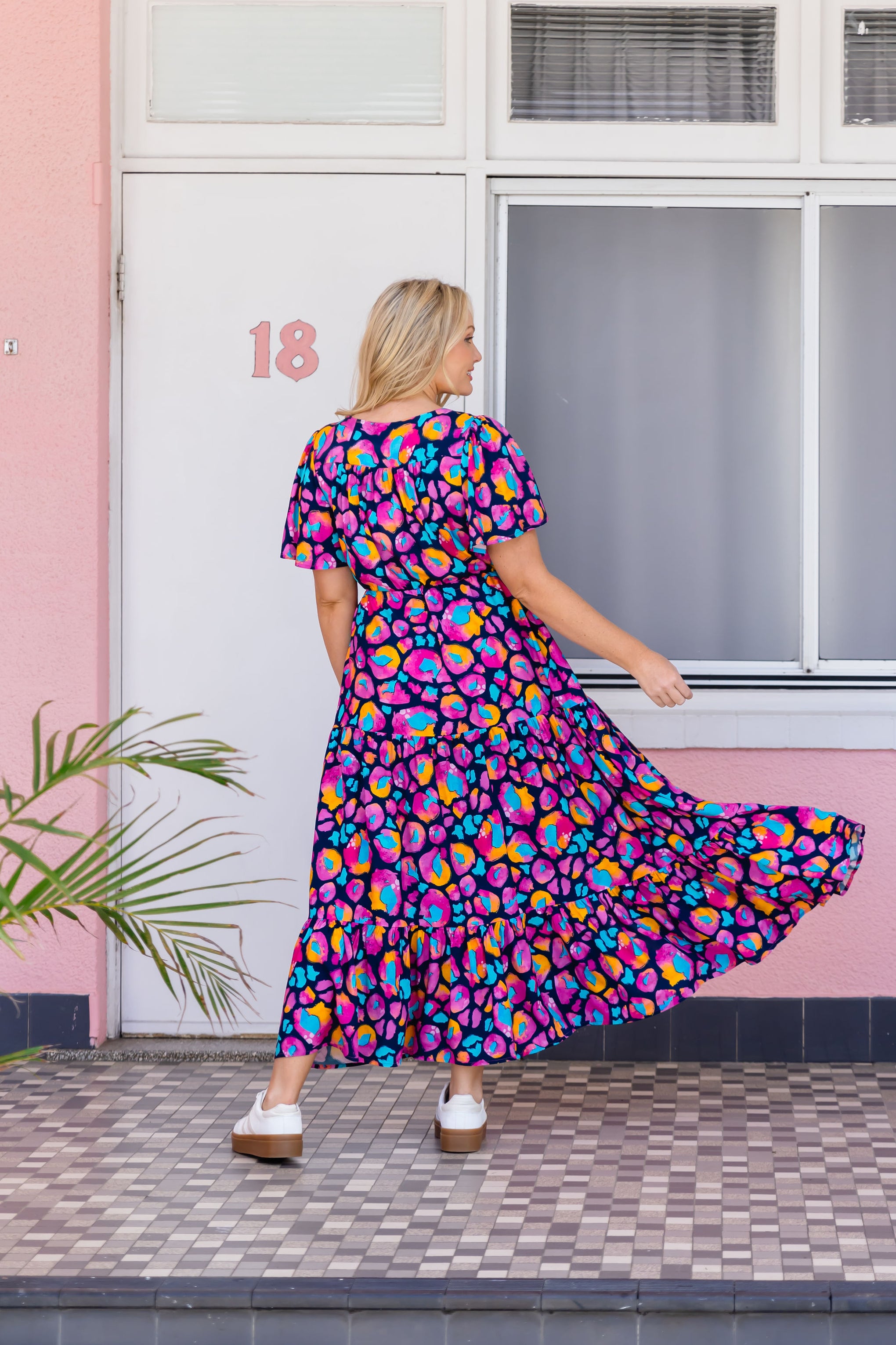 Bonnie Dress in Magenta Leopard by Kasey Rainbow