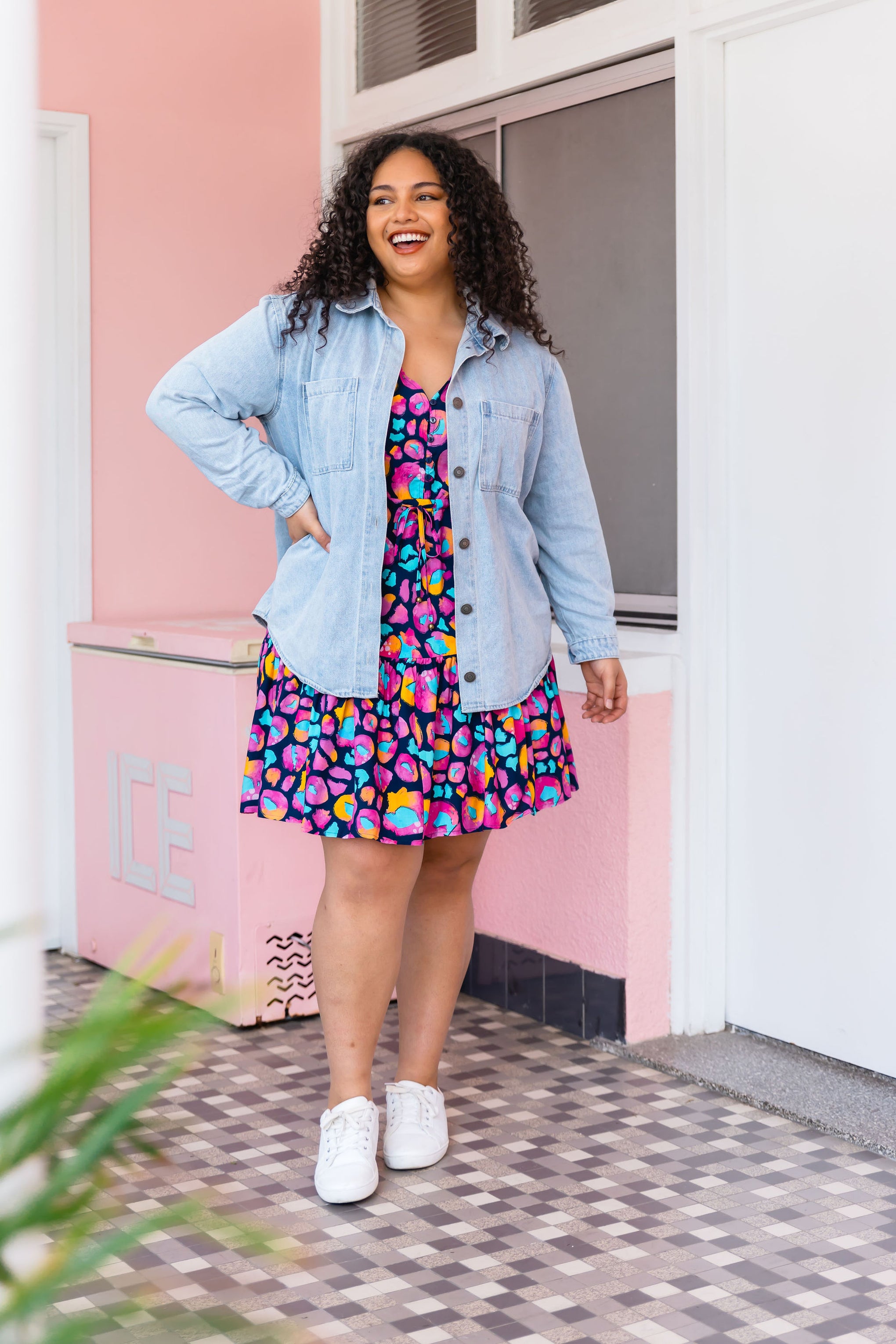 Esmae Dress in Magenta Leopard by Kasey Rainbow