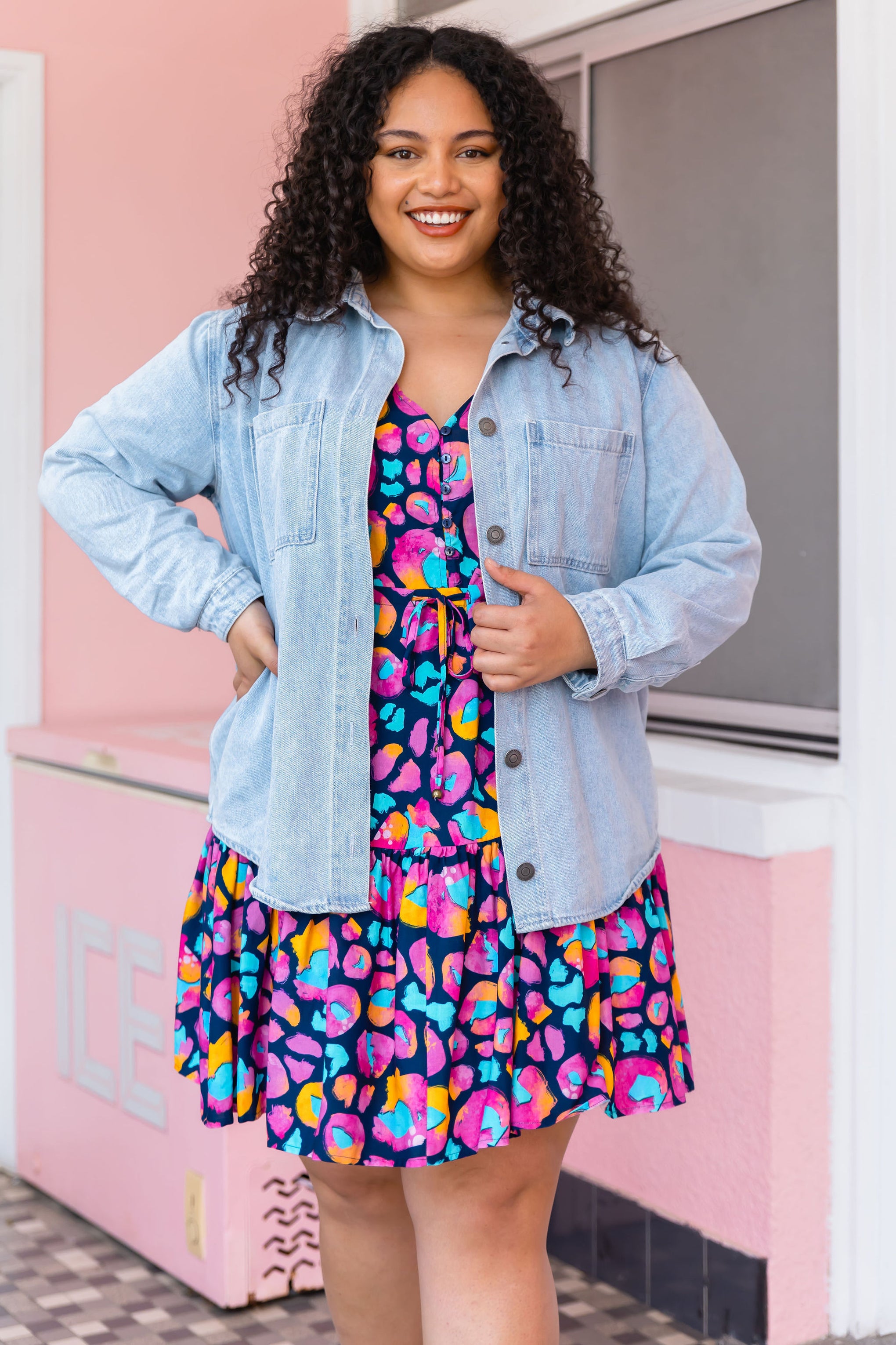 Esmae Dress in Magenta Leopard by Kasey Rainbow