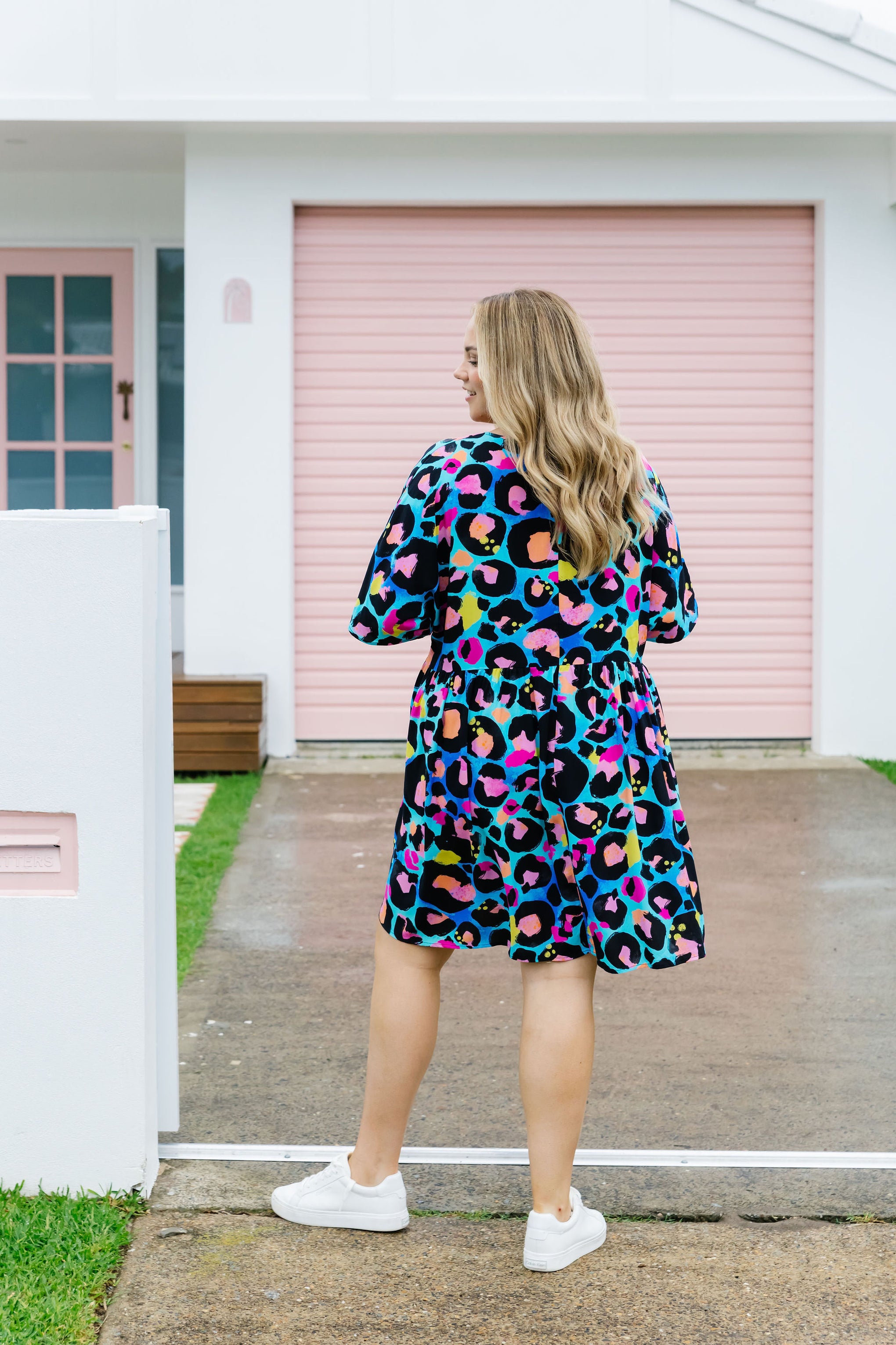 Disco Dress In Kasey Leopard by Kasey Rainbow