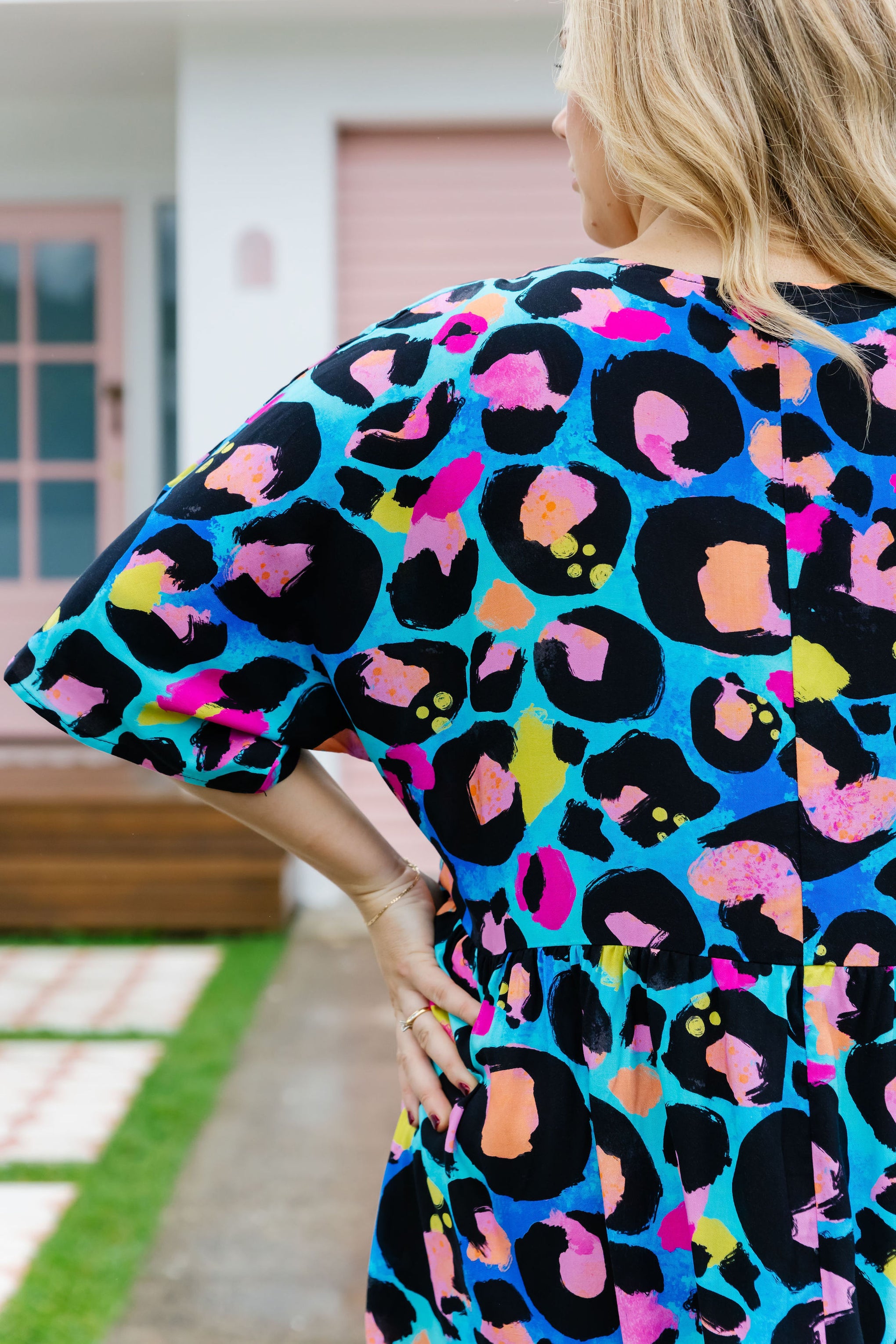 Disco Dress In Kasey Leopard by Kasey Rainbow