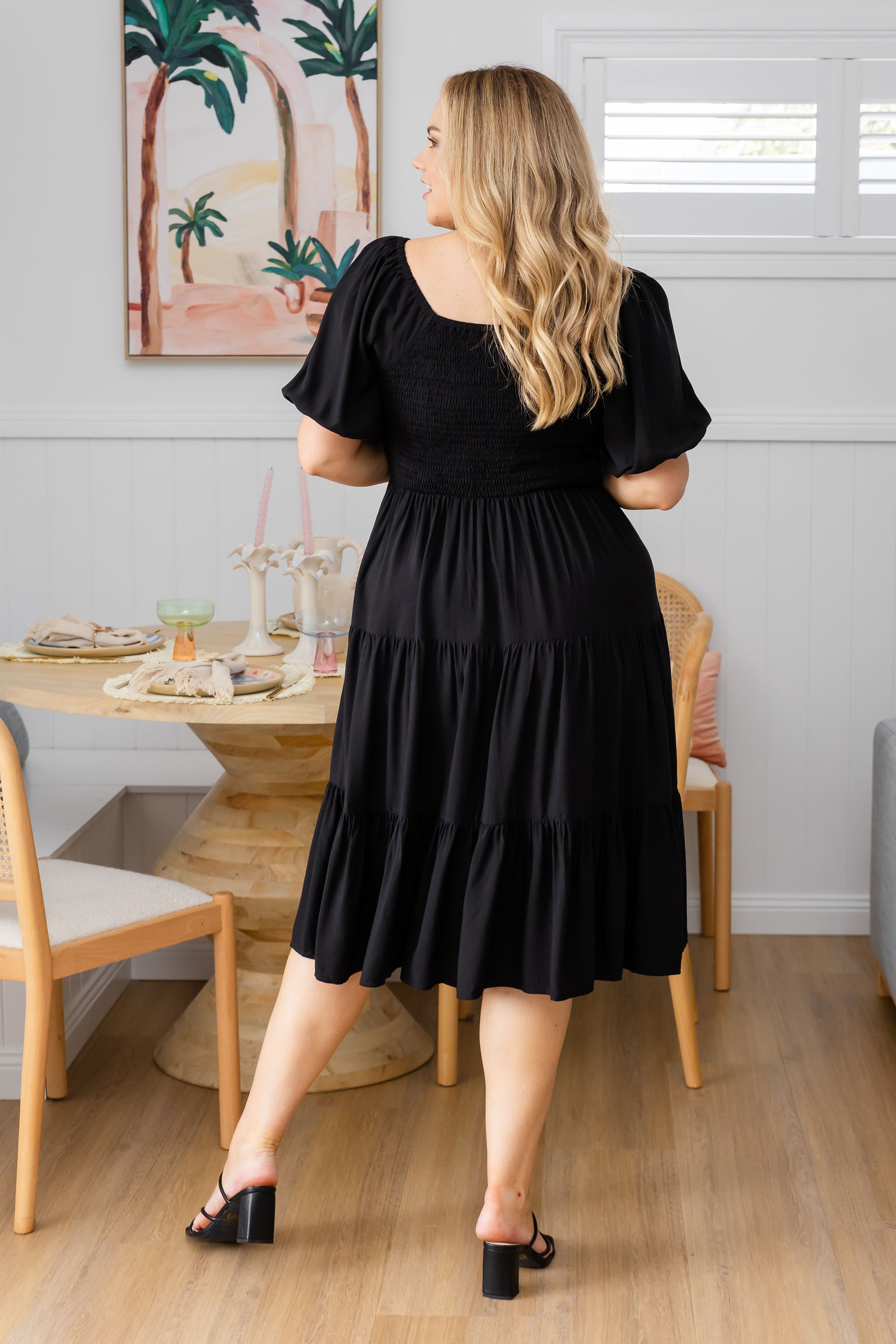 Peri Midi Dress in Black