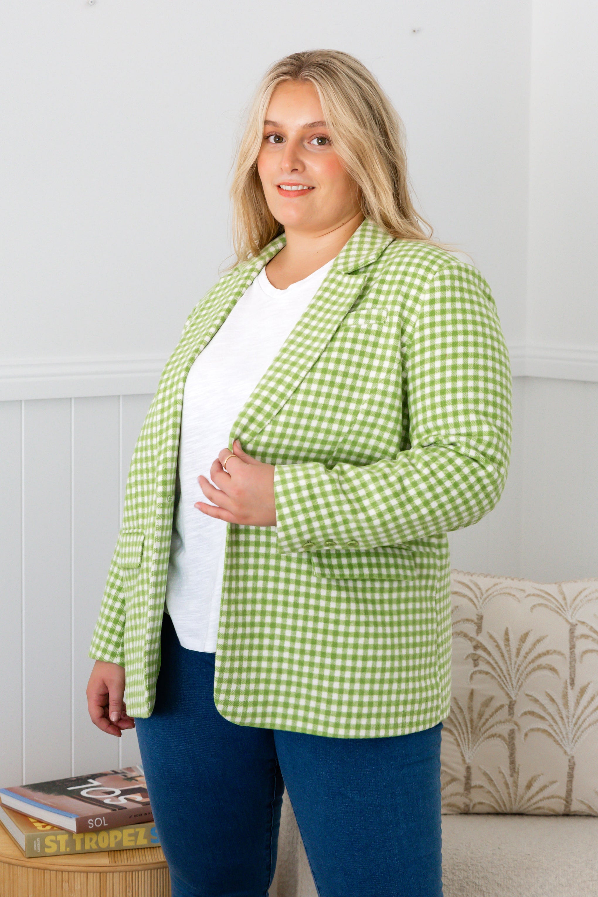 Dion Jacket in Apple Check