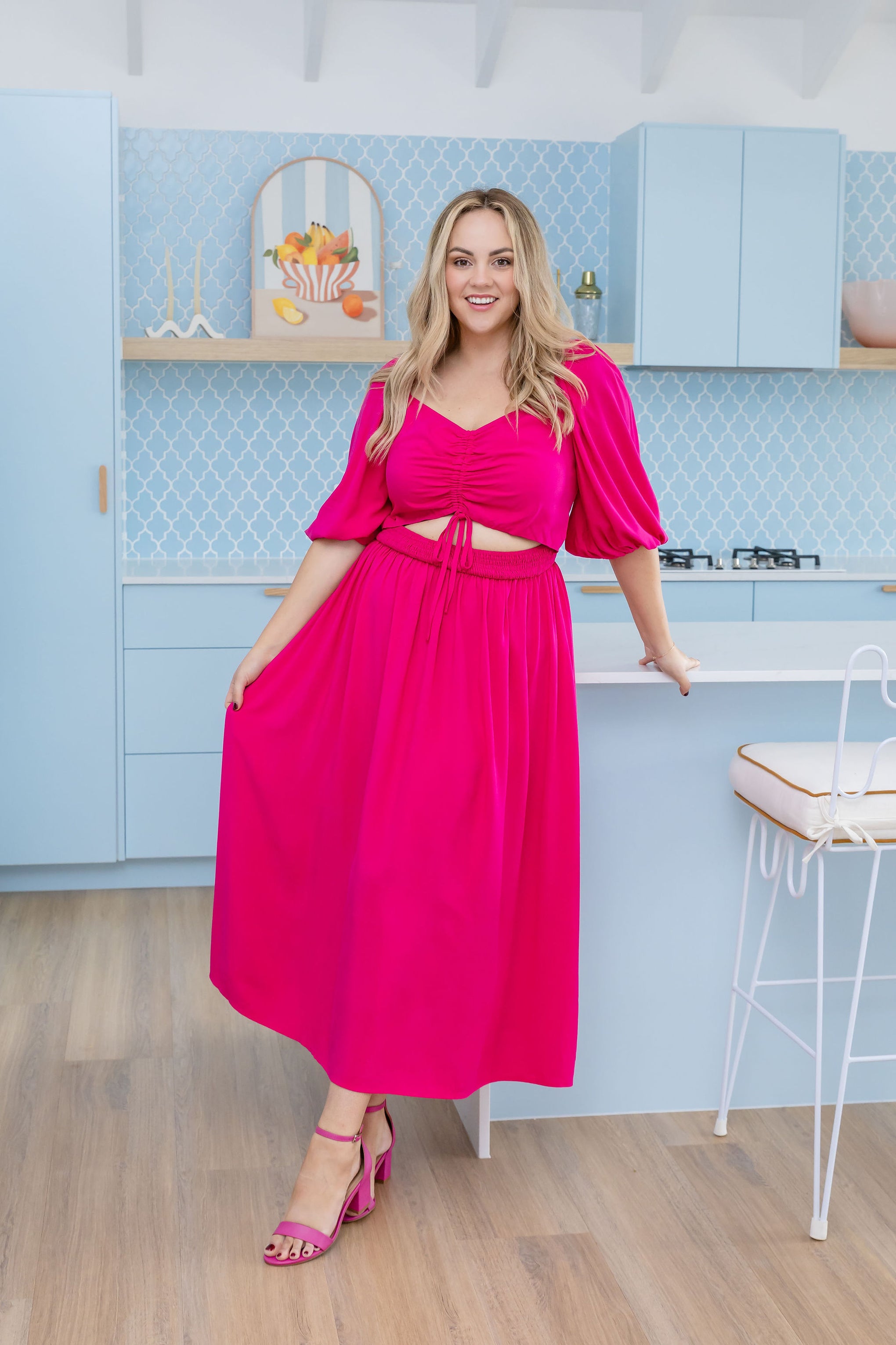 Pippa Cut Out Dress in Pink