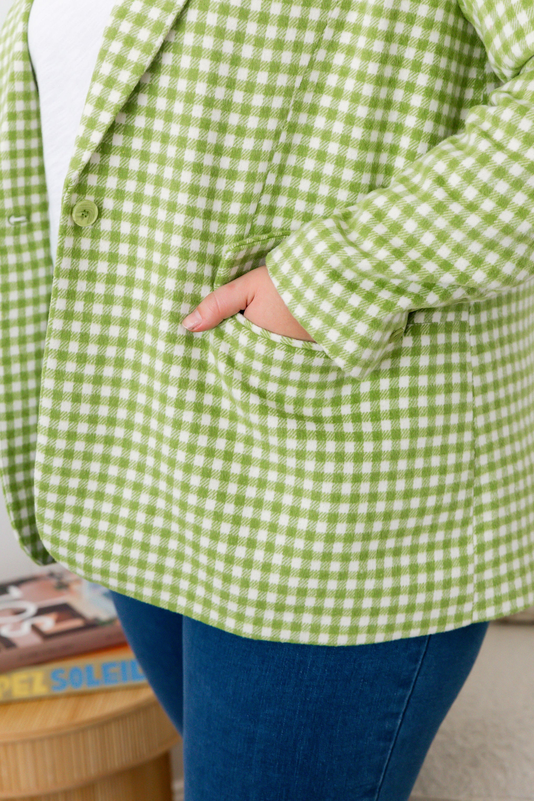 Dion Jacket in Apple Check