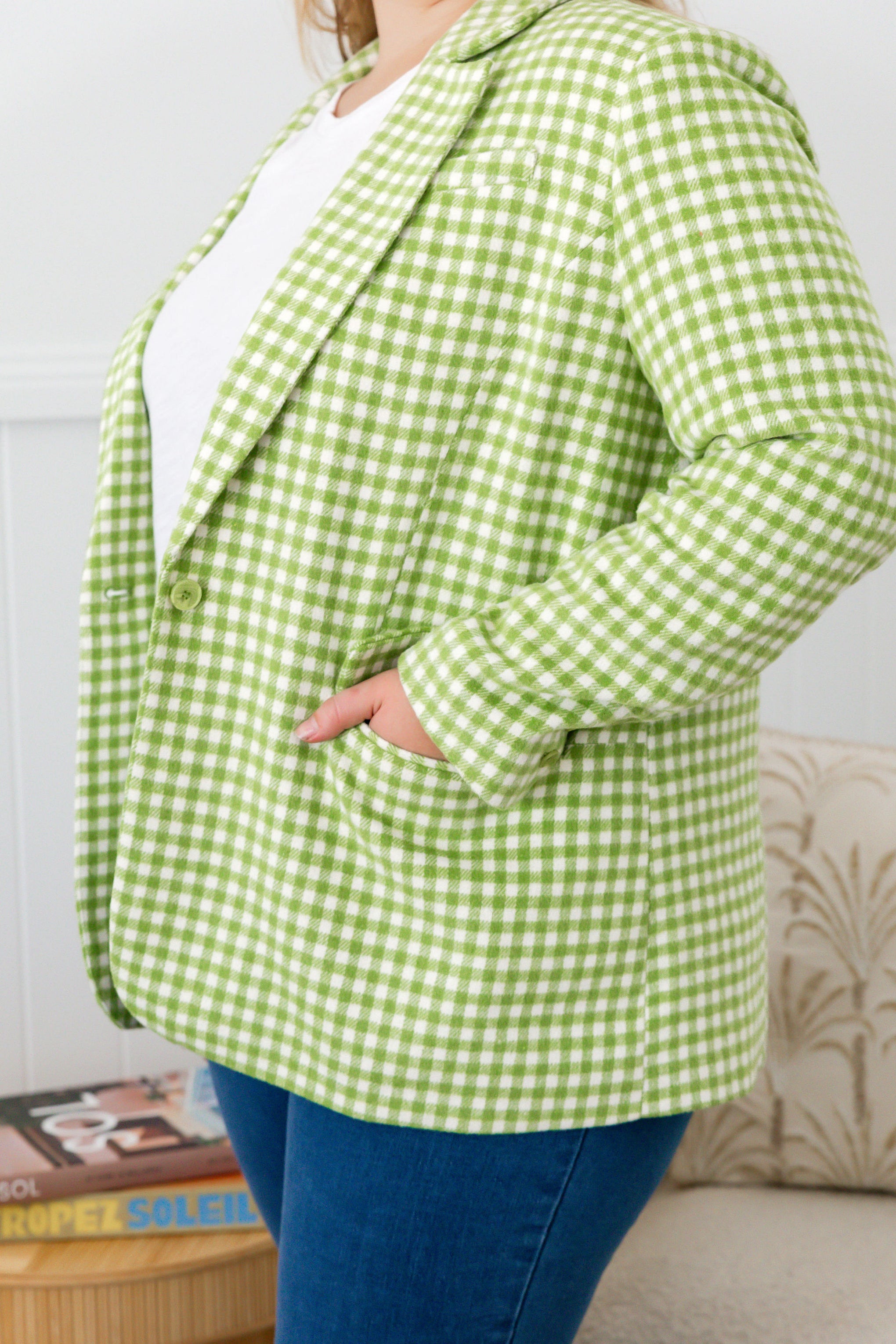 Dion Jacket in Apple Check