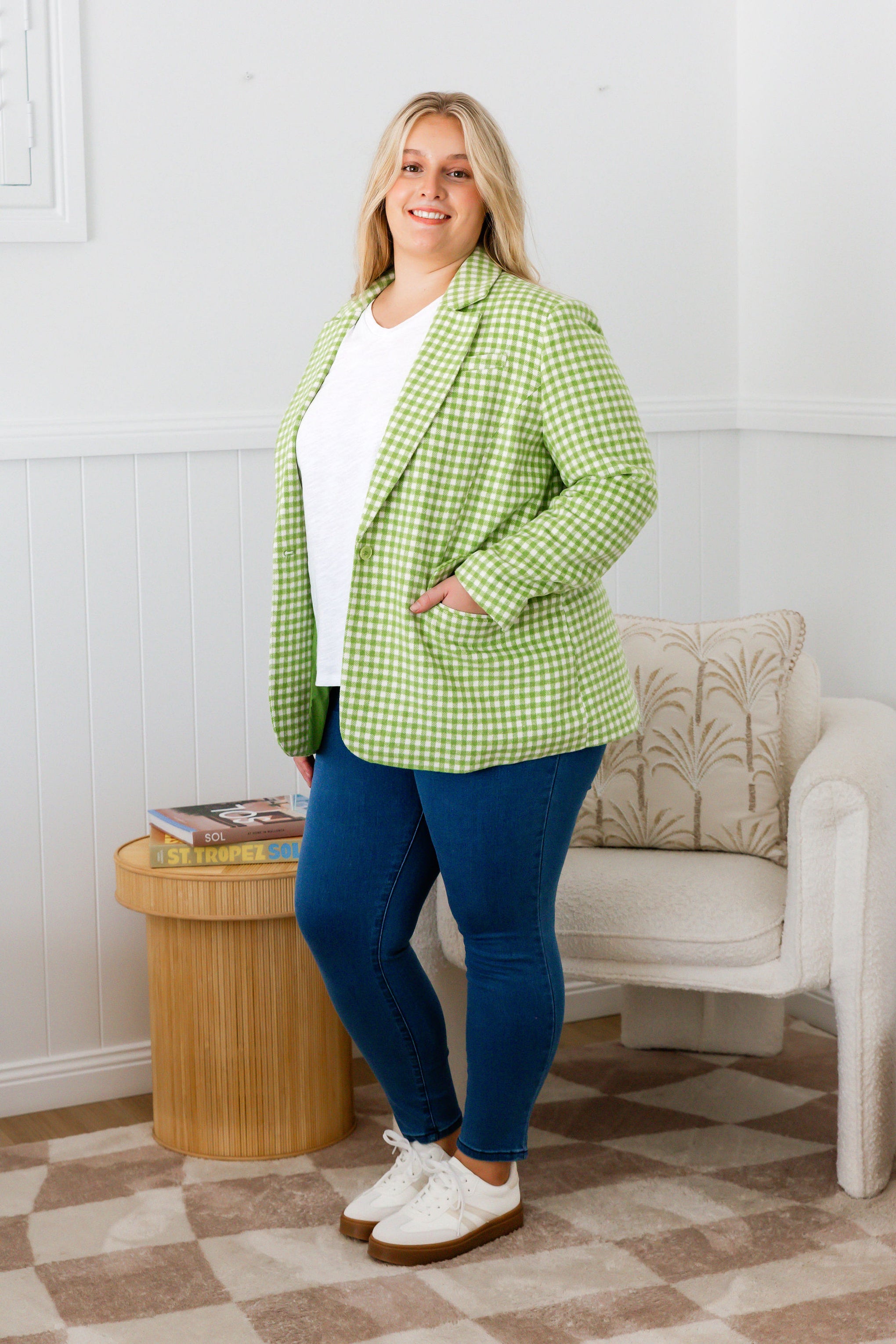 Dion Jacket in Apple Check