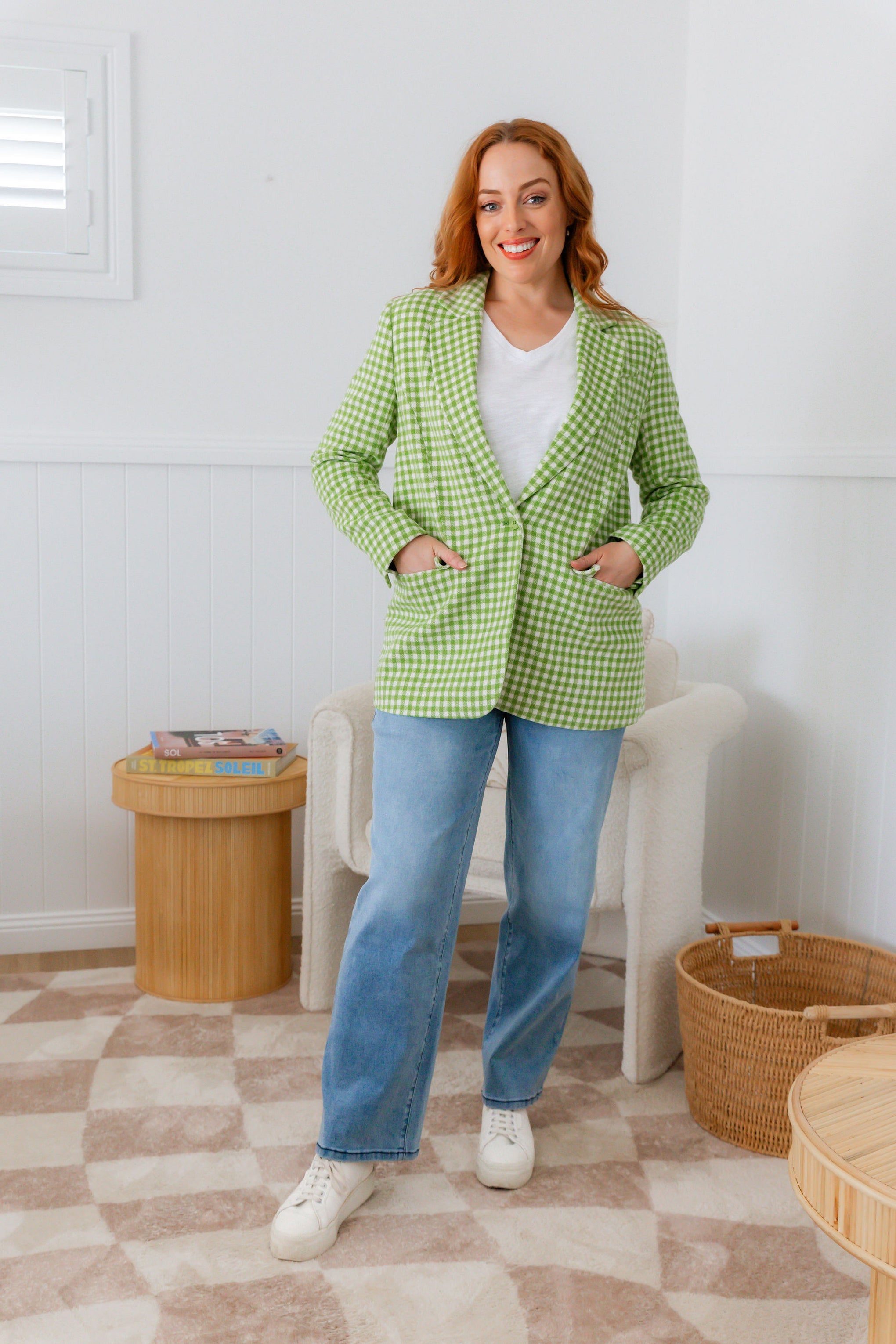 Dion Jacket in Apple Check