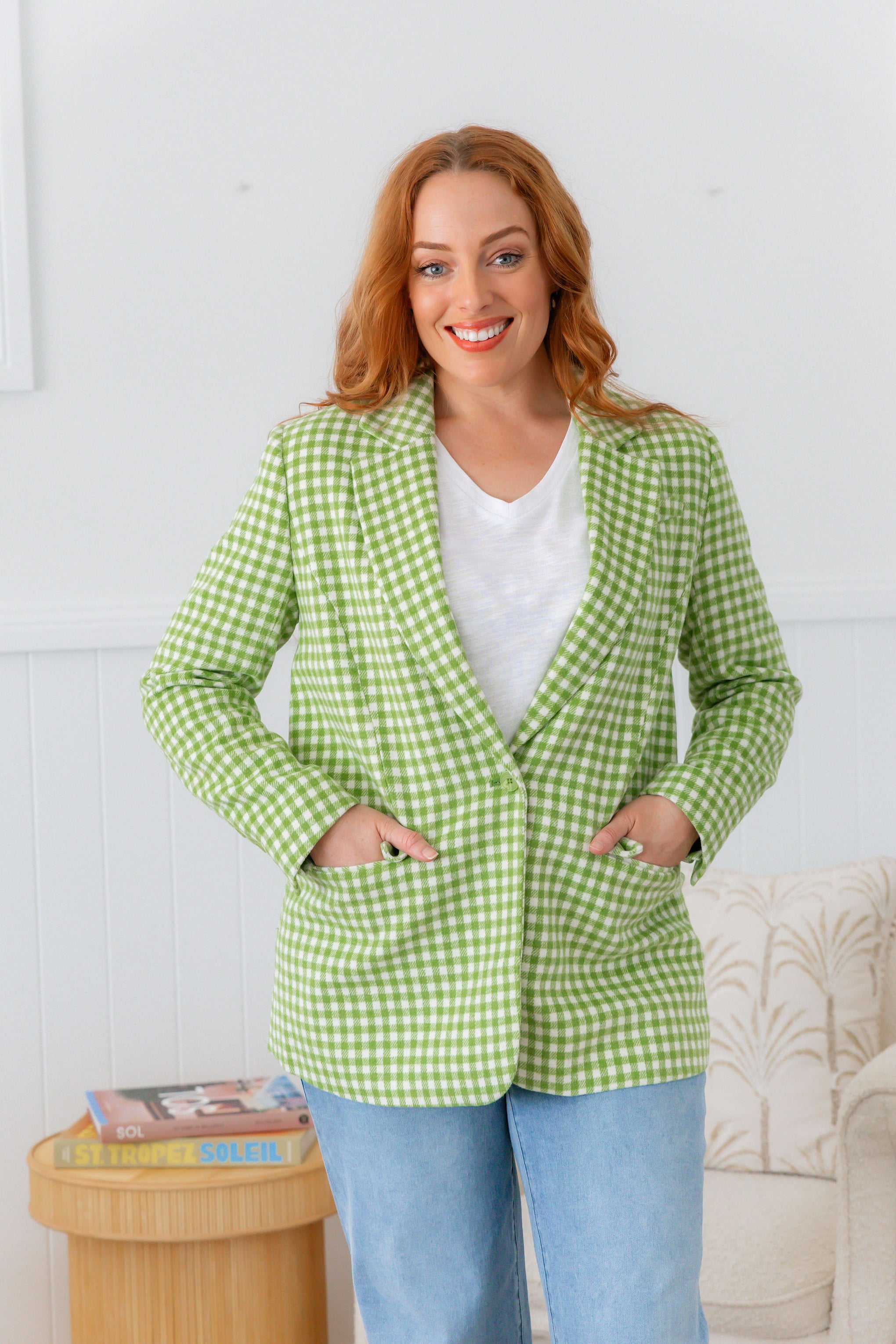 Dion Jacket in Apple Check