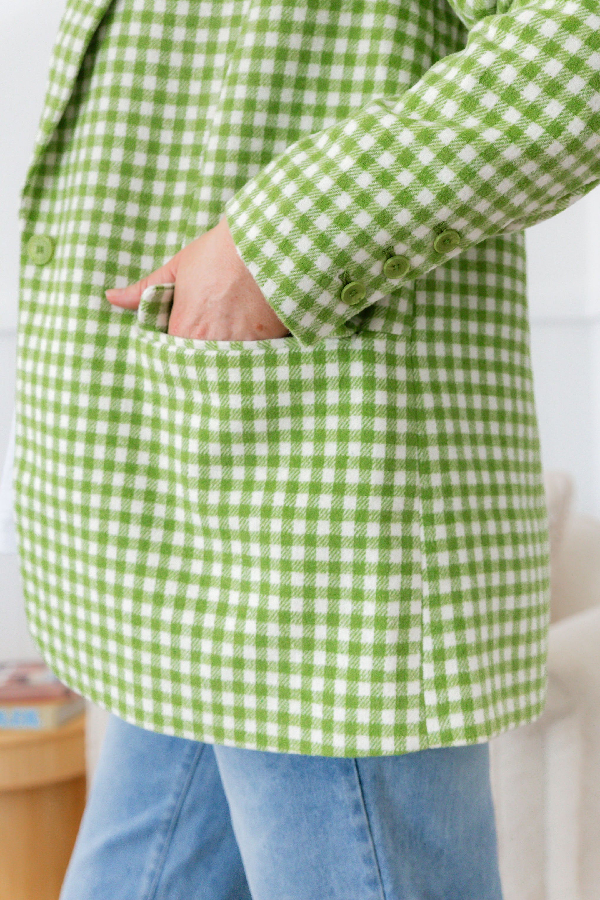 Dion Jacket in Apple Check