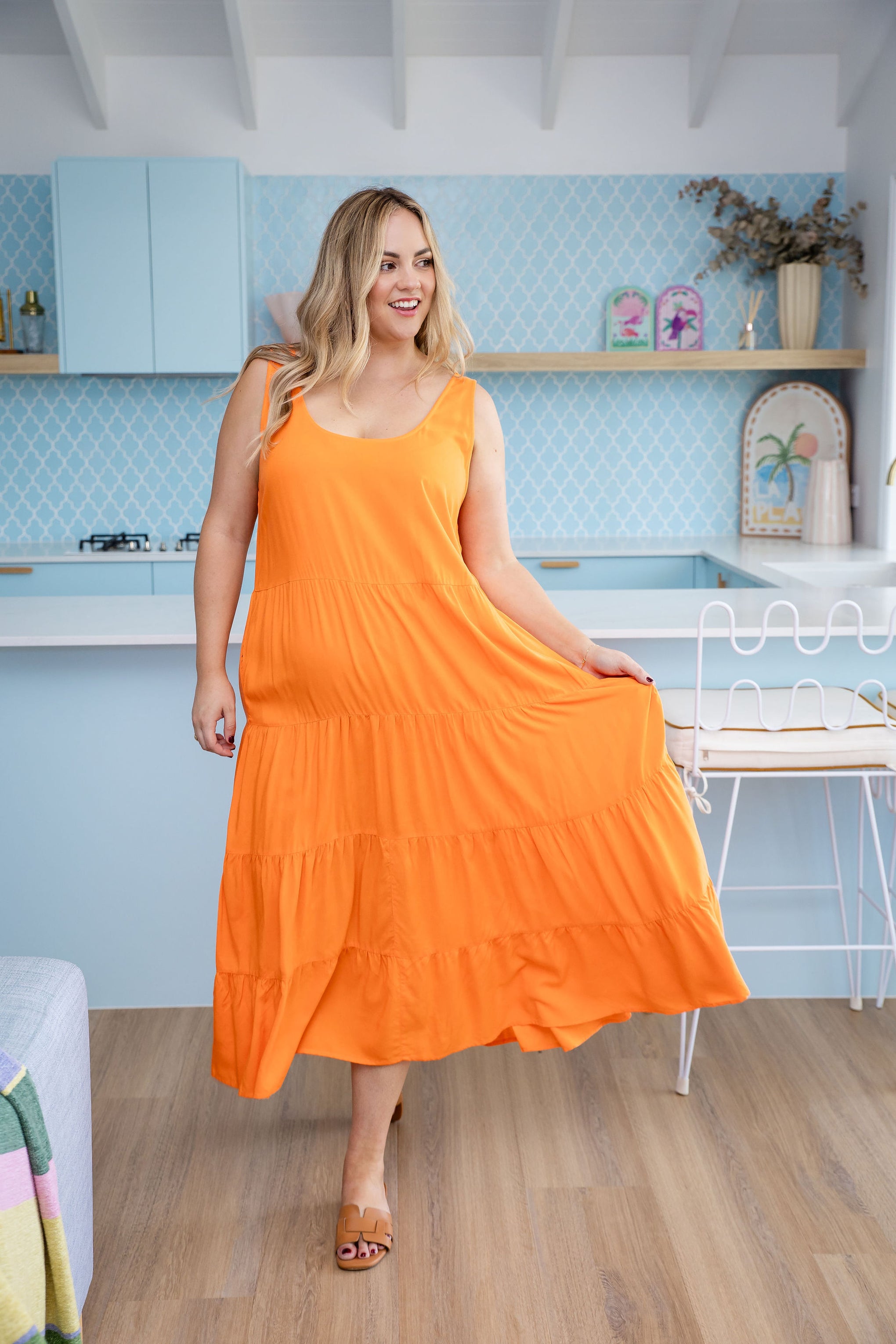 Ronnie Maxi Dress in Orange