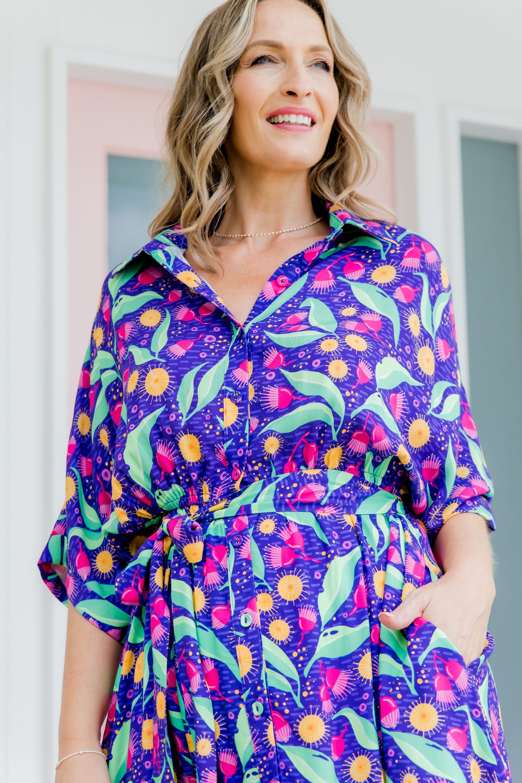 Maddy Midi Dress in Gumnuts