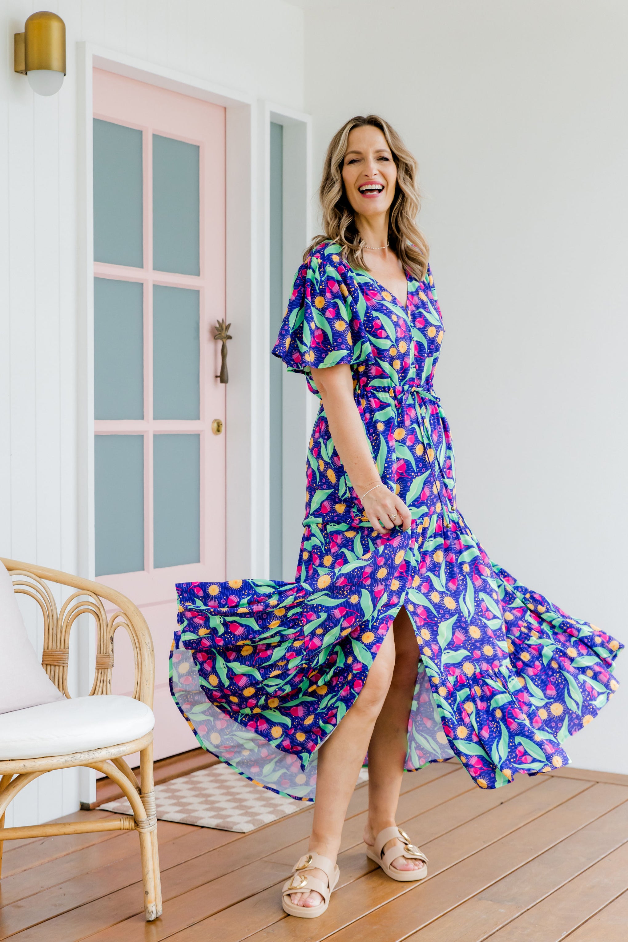 Bonnie Maxi Dress in Gumnuts