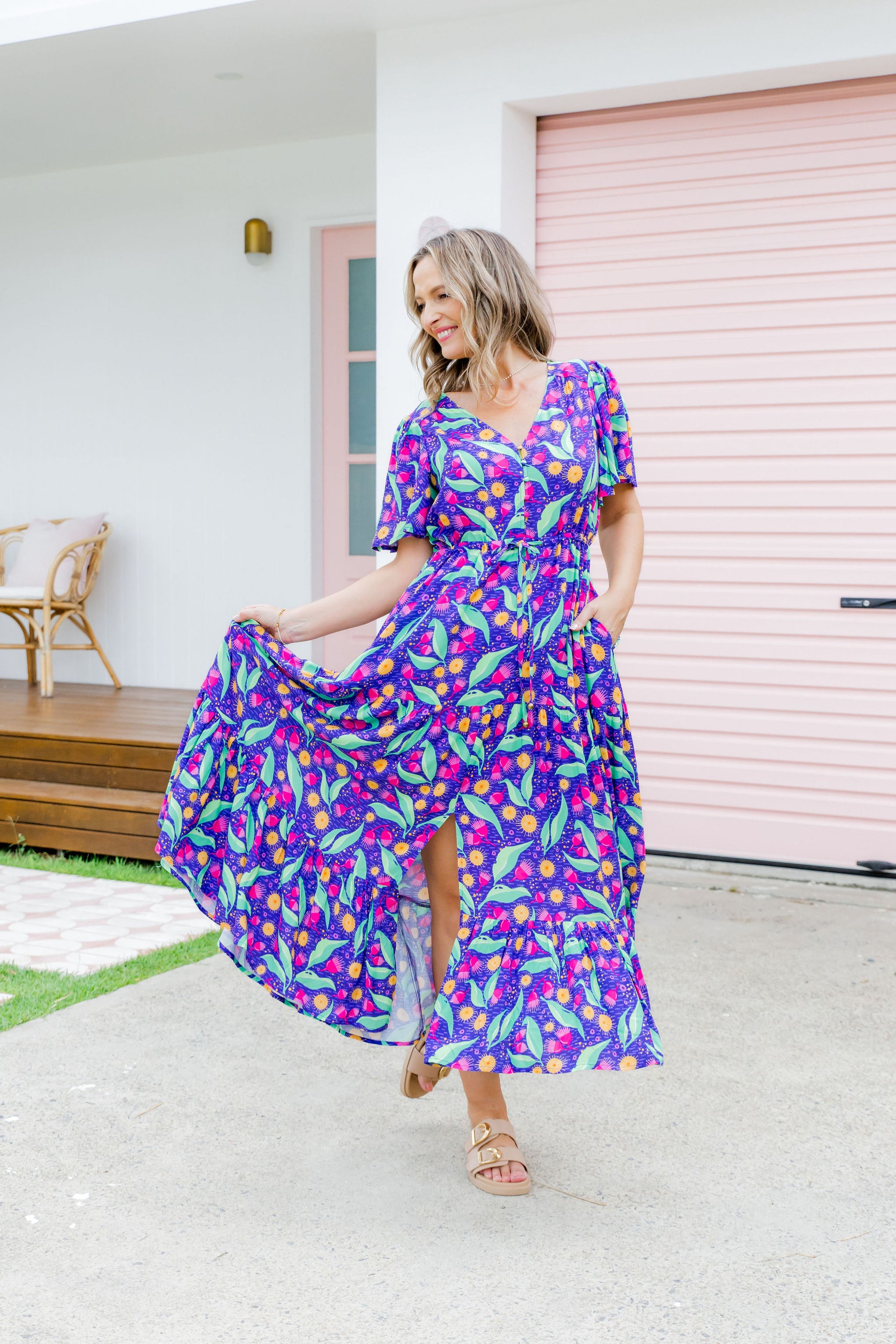 Bonnie Maxi Dress in Gumnuts