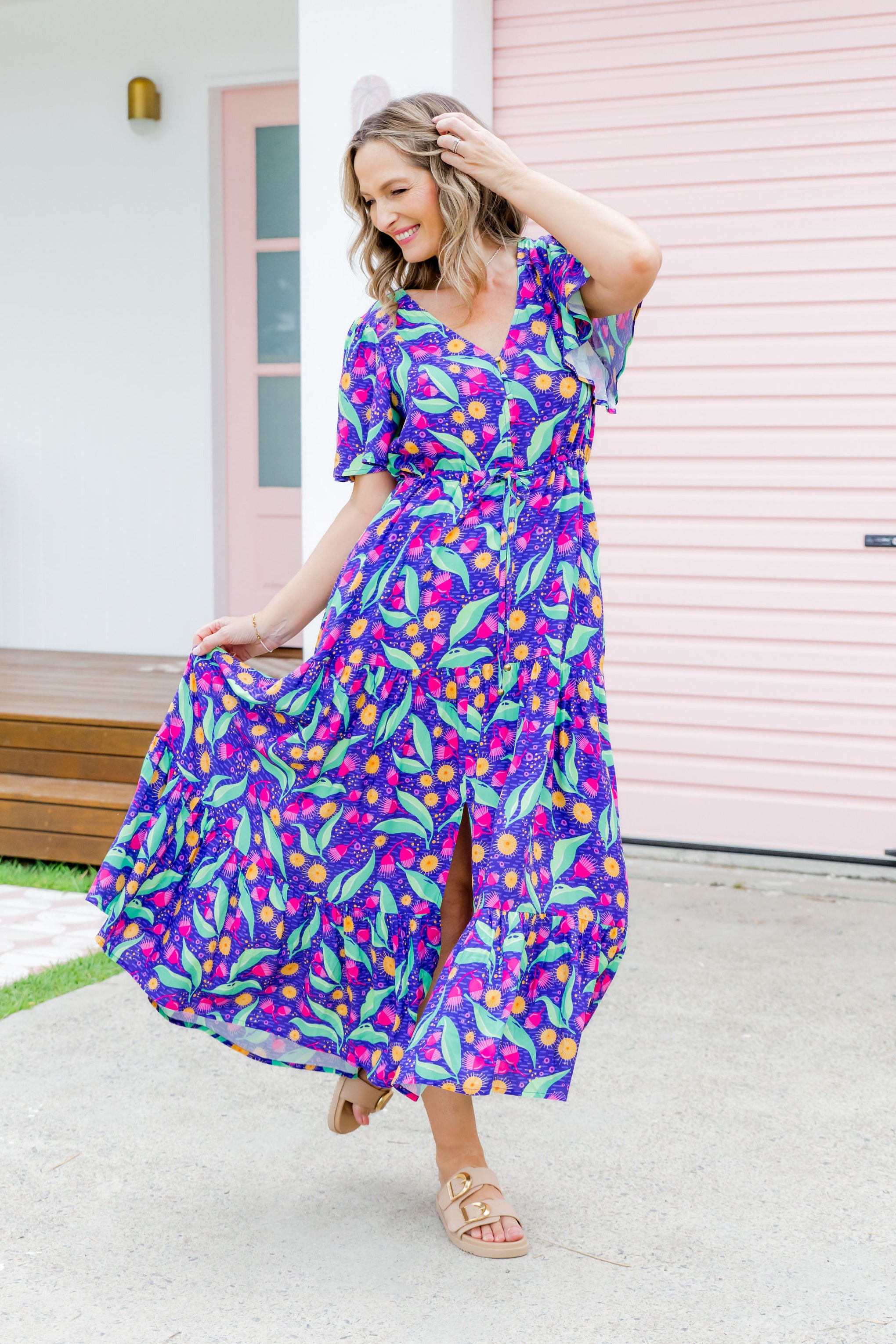 Bonnie Maxi Dress in Gumnuts