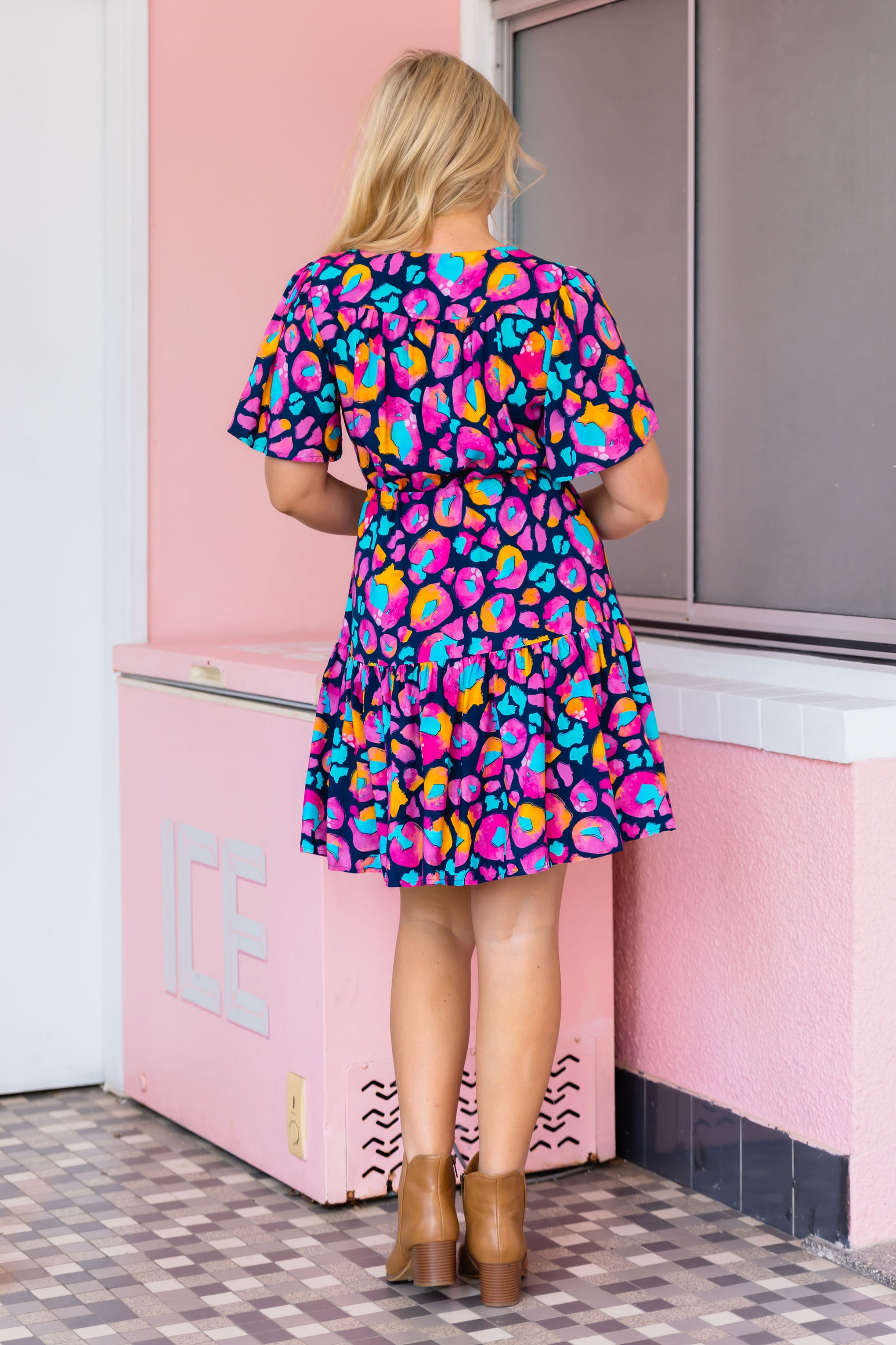 Esmae Dress in Magenta Leopard by Kasey Rainbow