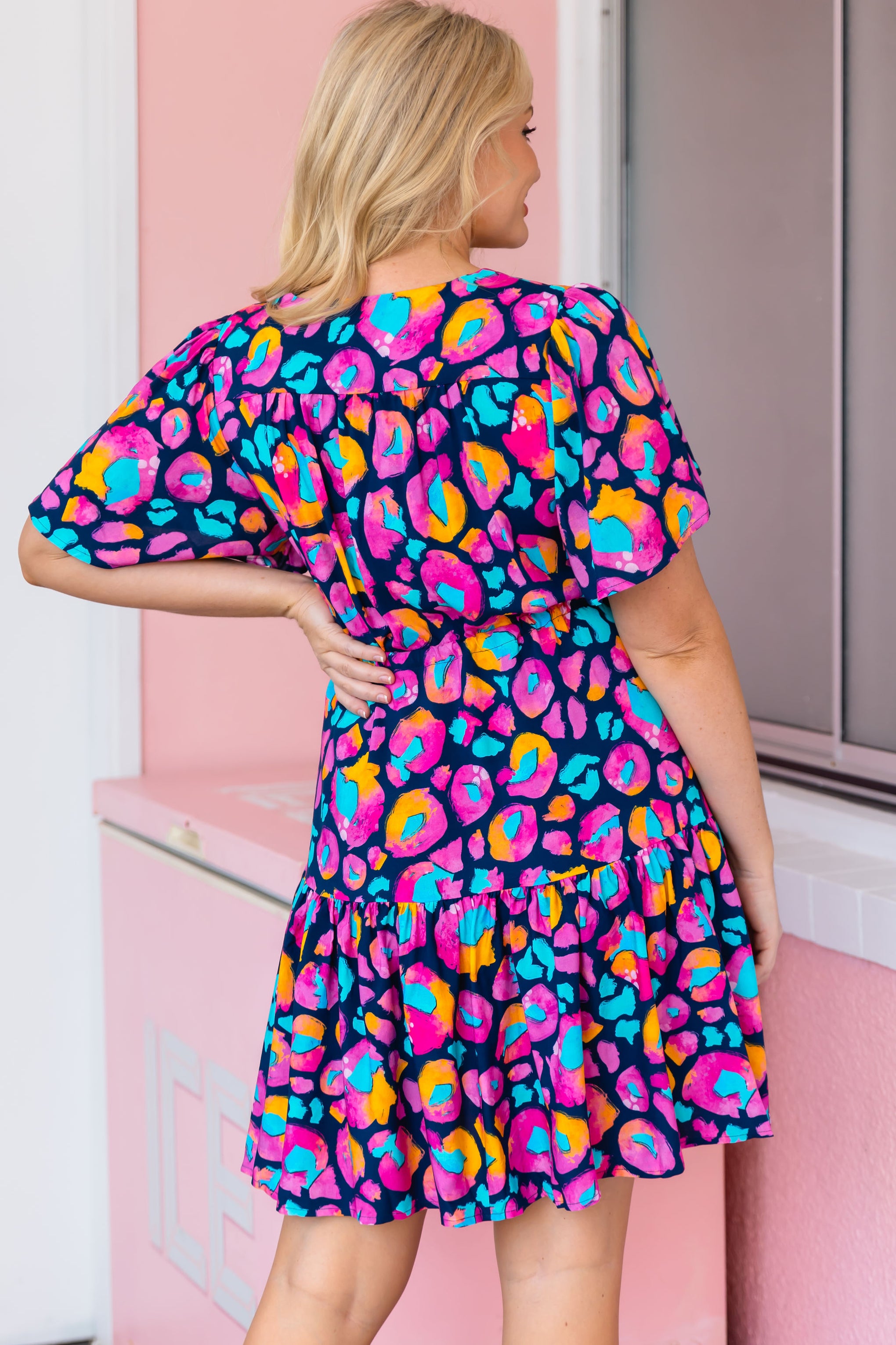 Esmae Dress in Magenta Leopard by Kasey Rainbow