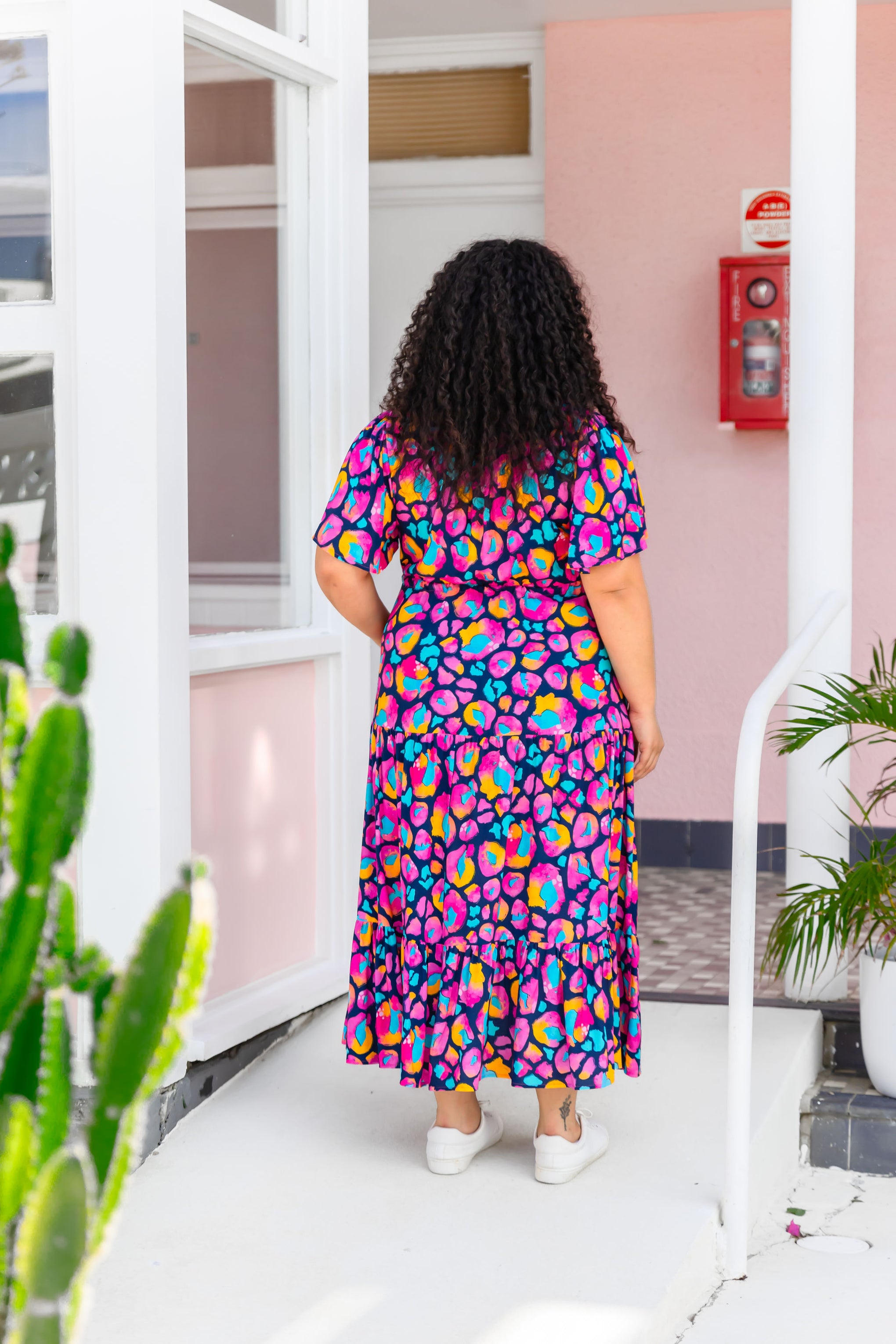 Bonnie Dress in Magenta Leopard by Kasey Rainbow