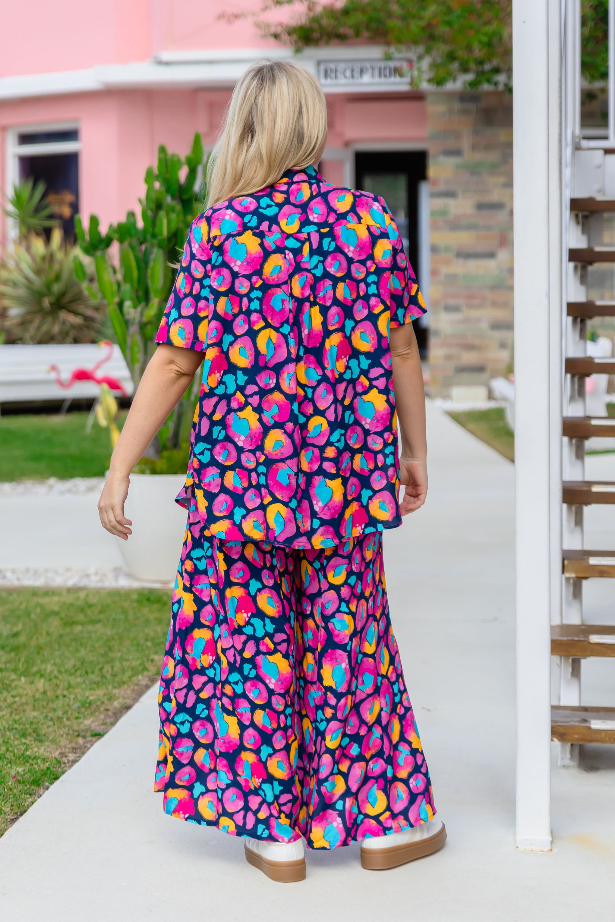 Zelda Pants in Magenta Leopard by Kasey Rainbow