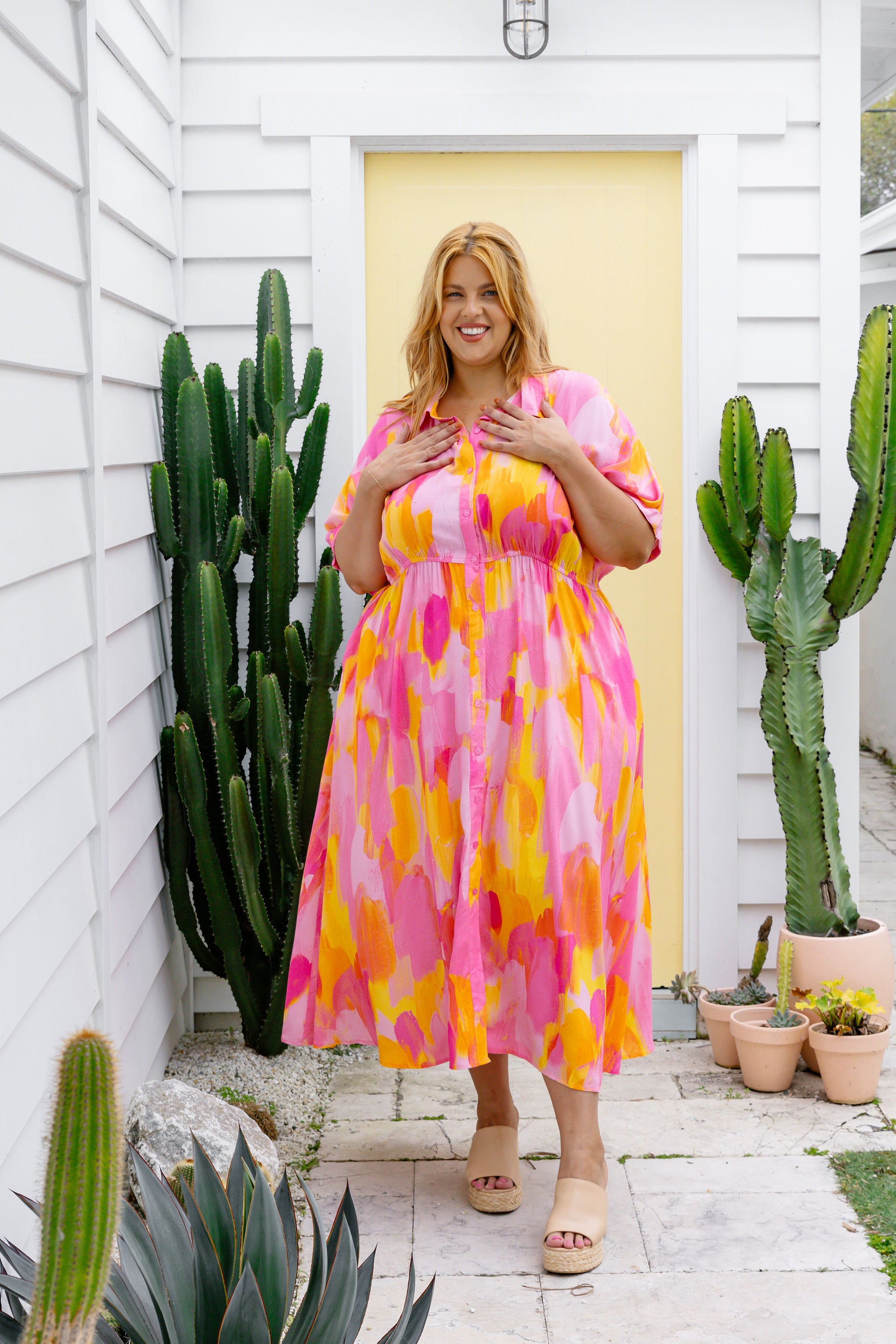 Maggi Dress in Pink Bloom by Maggi McDonald