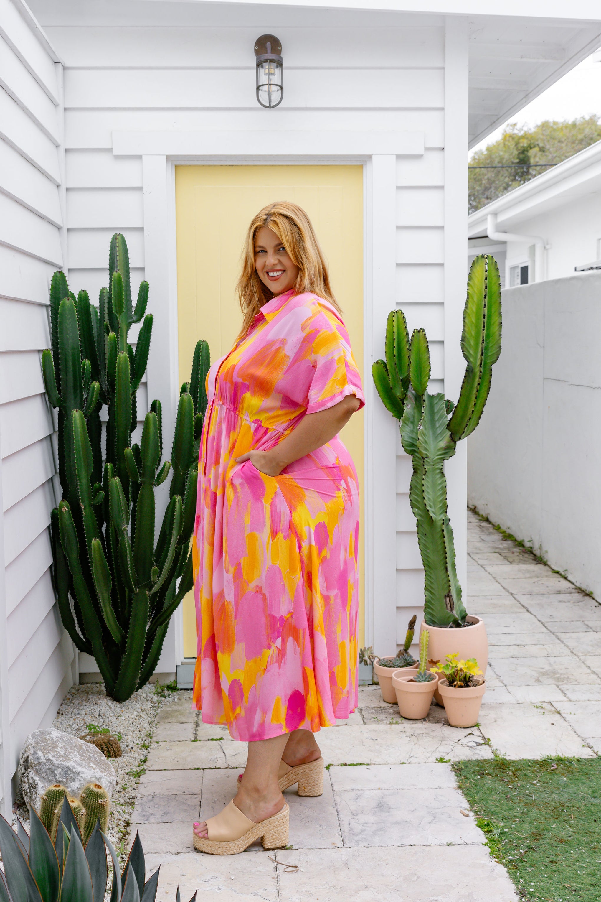 Maggi Dress in Pink Bloom by Maggi McDonald