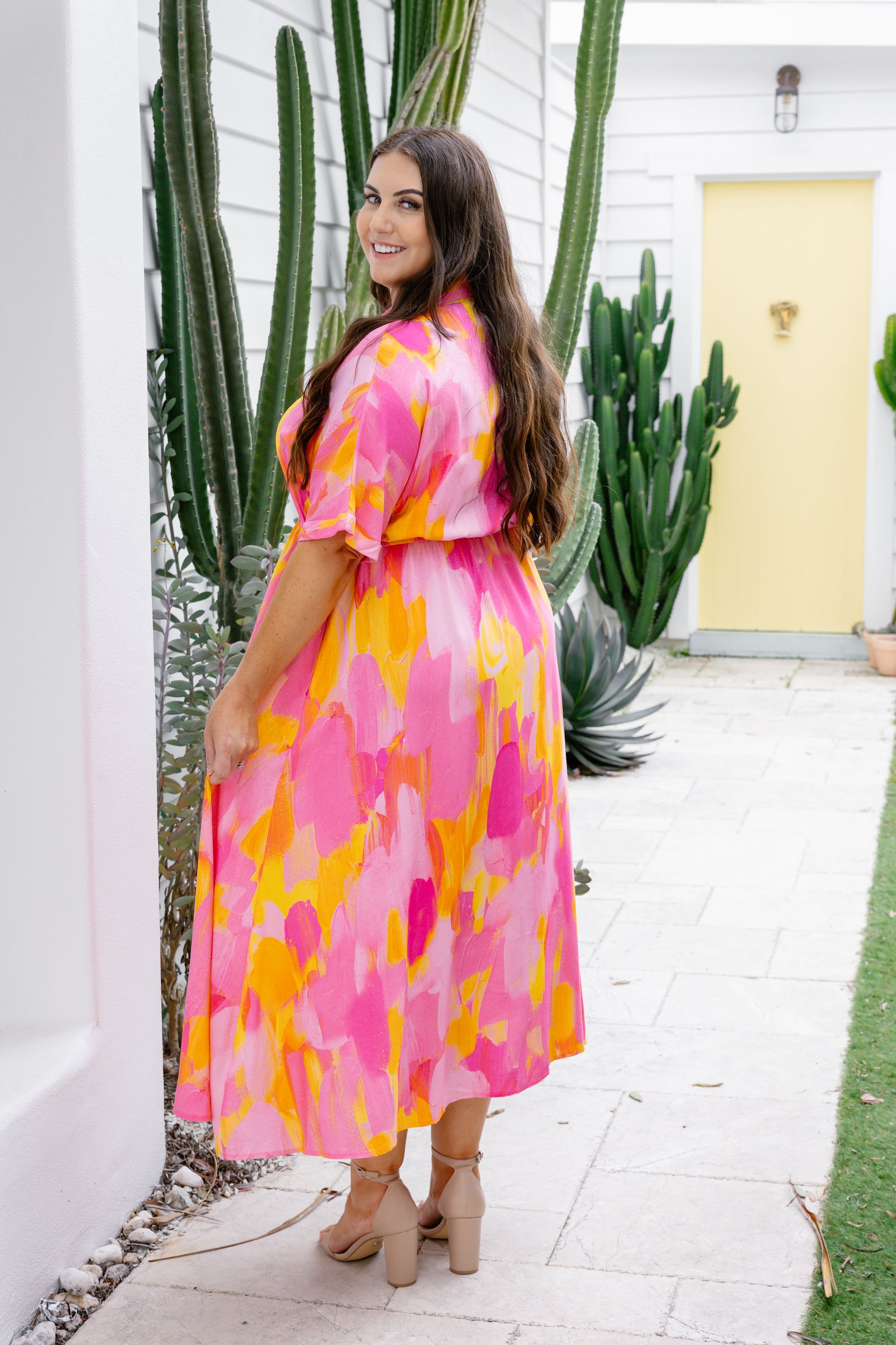 Maggi Dress in Pink Bloom by Maggi McDonald