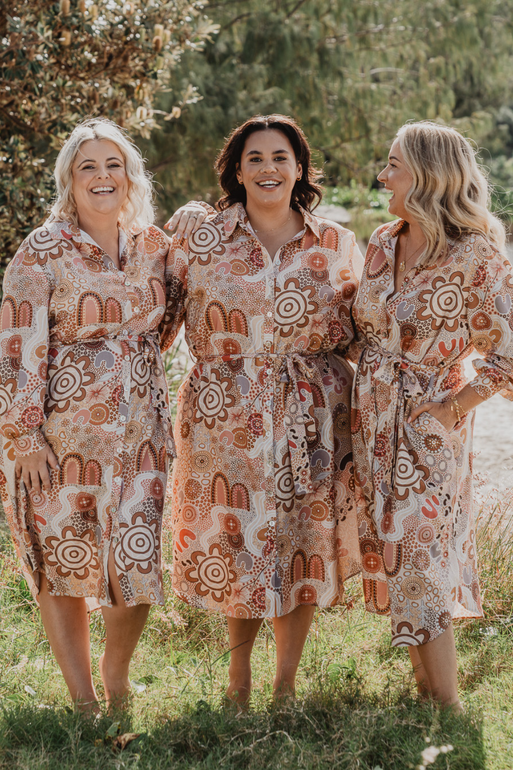 Lana Midi Shirt Dress in Rise and Bloom