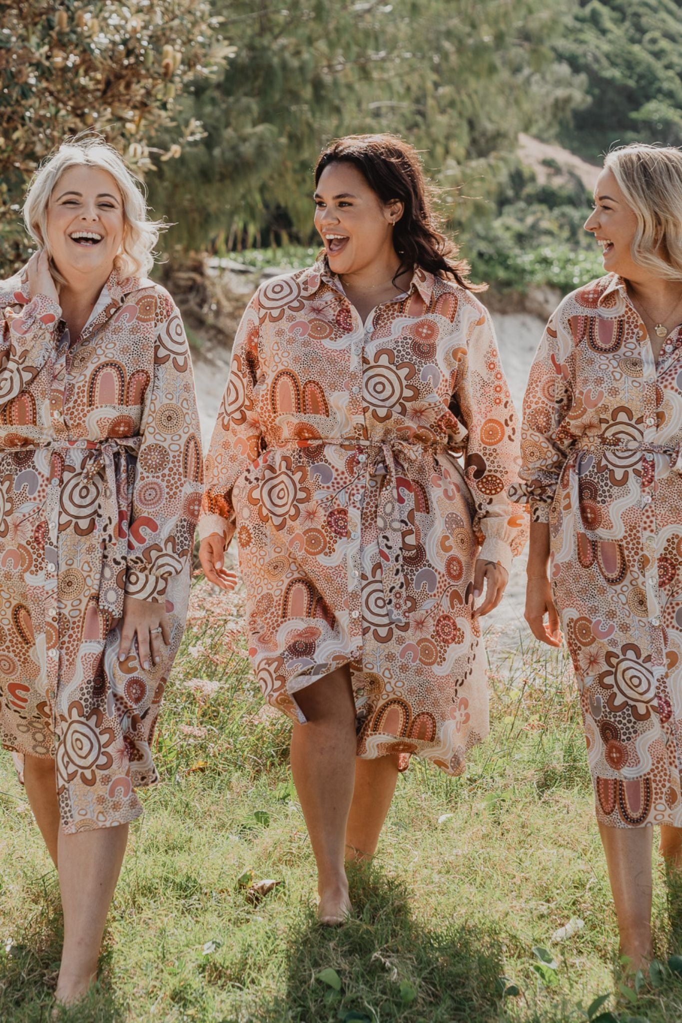 Lana Midi Shirt Dress in Rise and Bloom