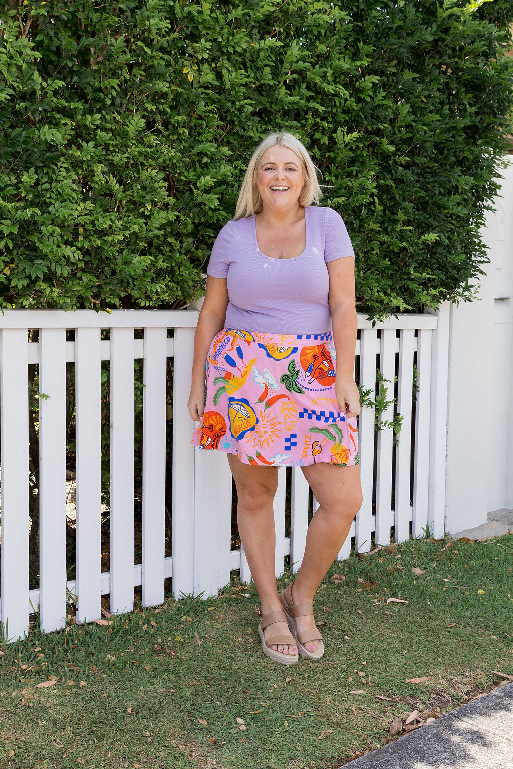 Billi Rib Tee in Lavender