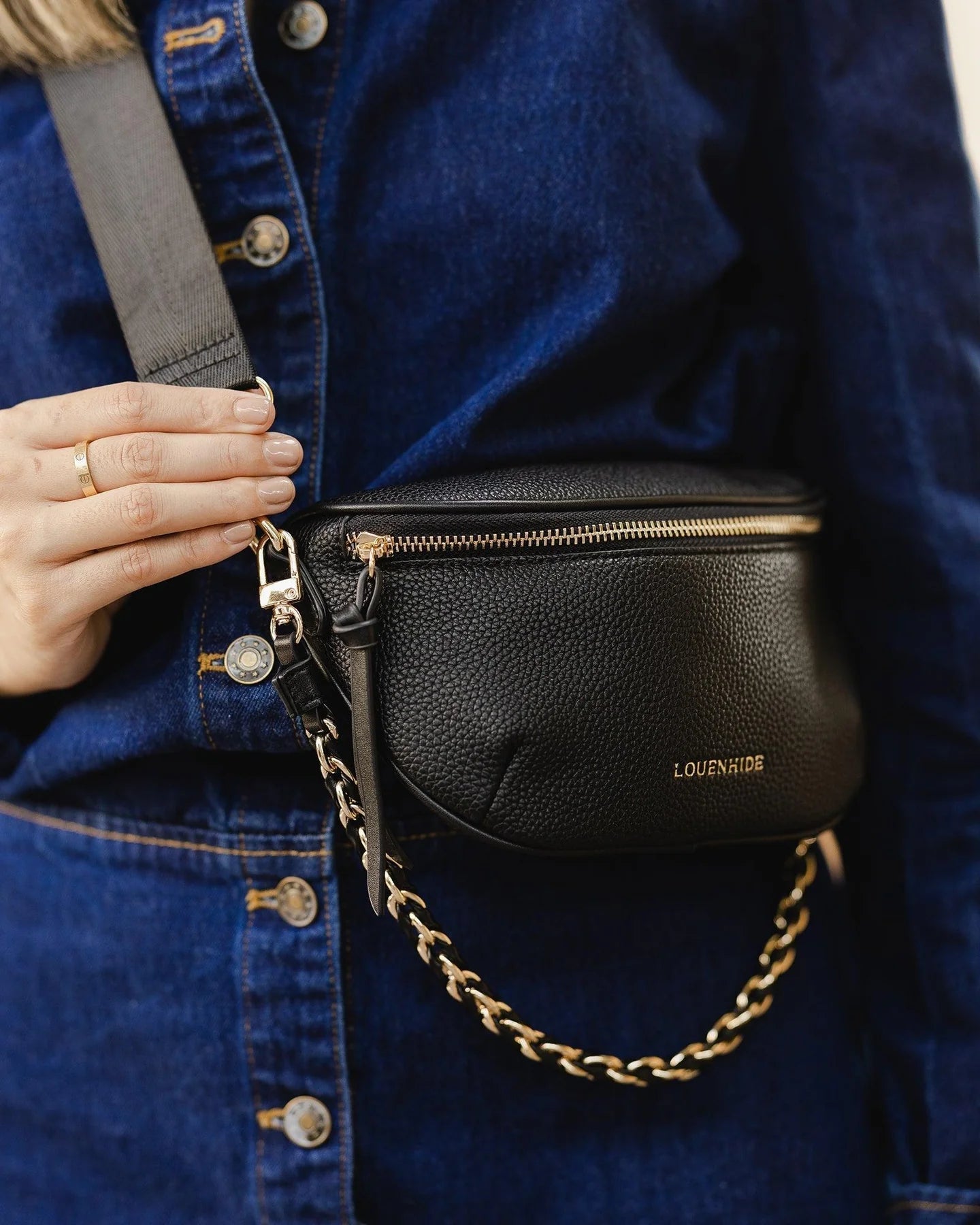 Halsey Sling Bag - Black by Louenhide