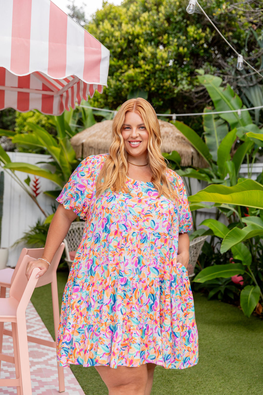 Greta Party Dress in Carnival Floral