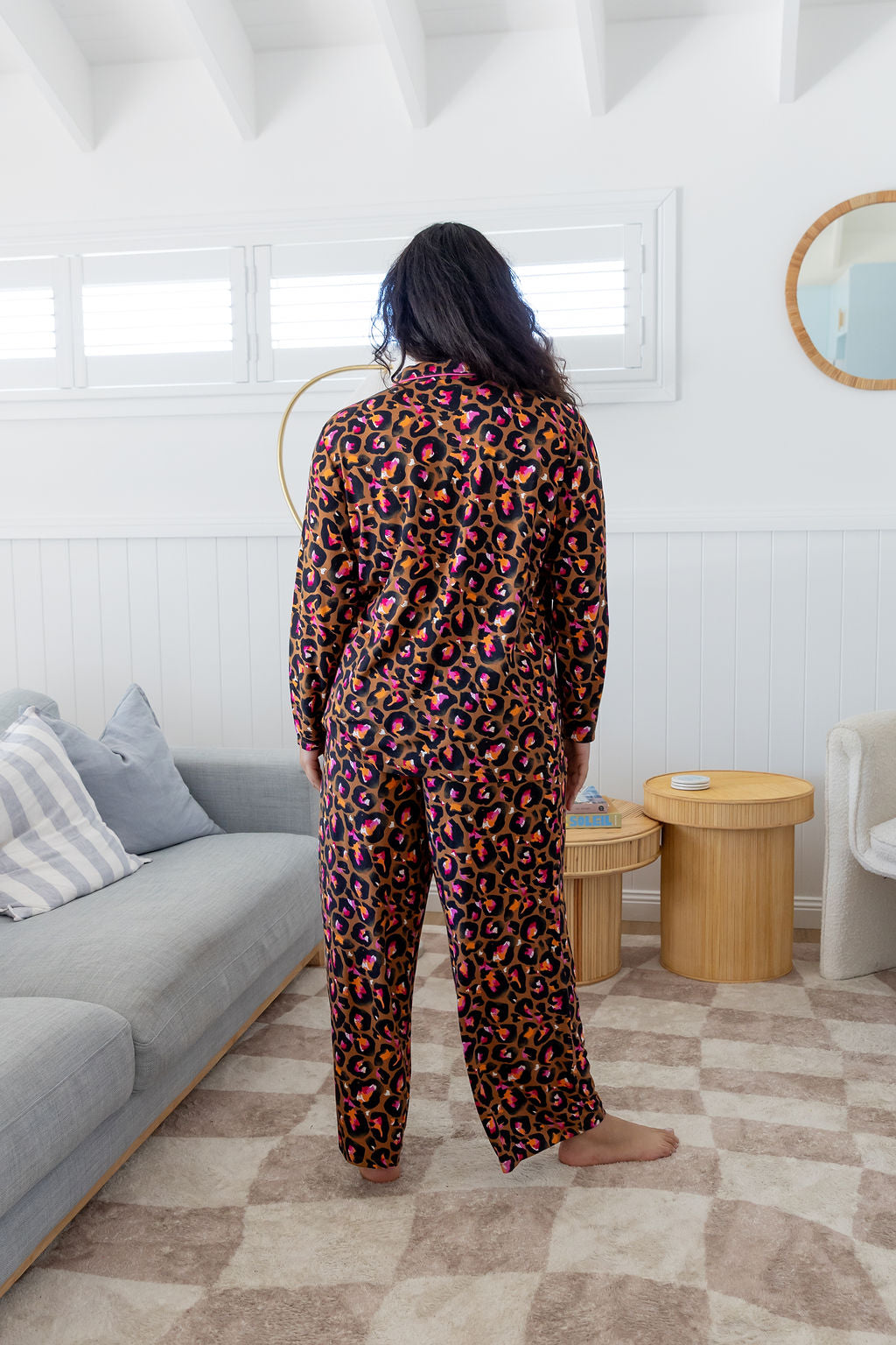 Zen L/S Shirt & Pant Sleepwear Set in Bronze Leopard by Kasey Rainbow