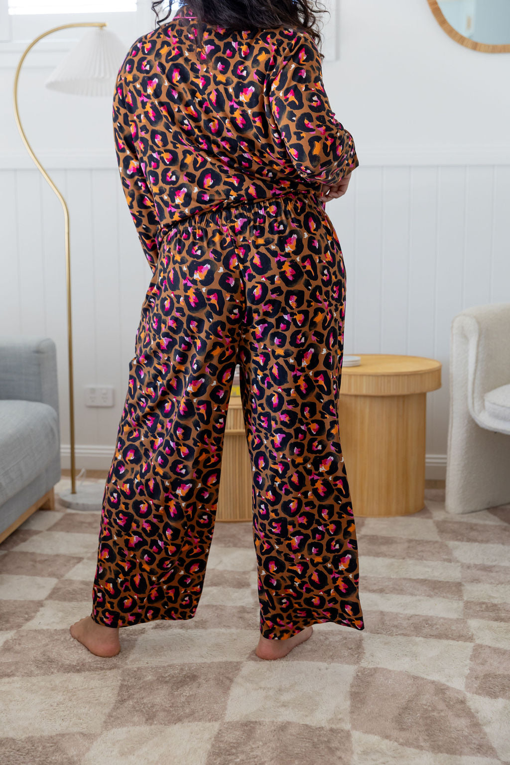 Zen L/S Shirt & Pant Sleepwear Set in Bronze Leopard by Kasey Rainbow