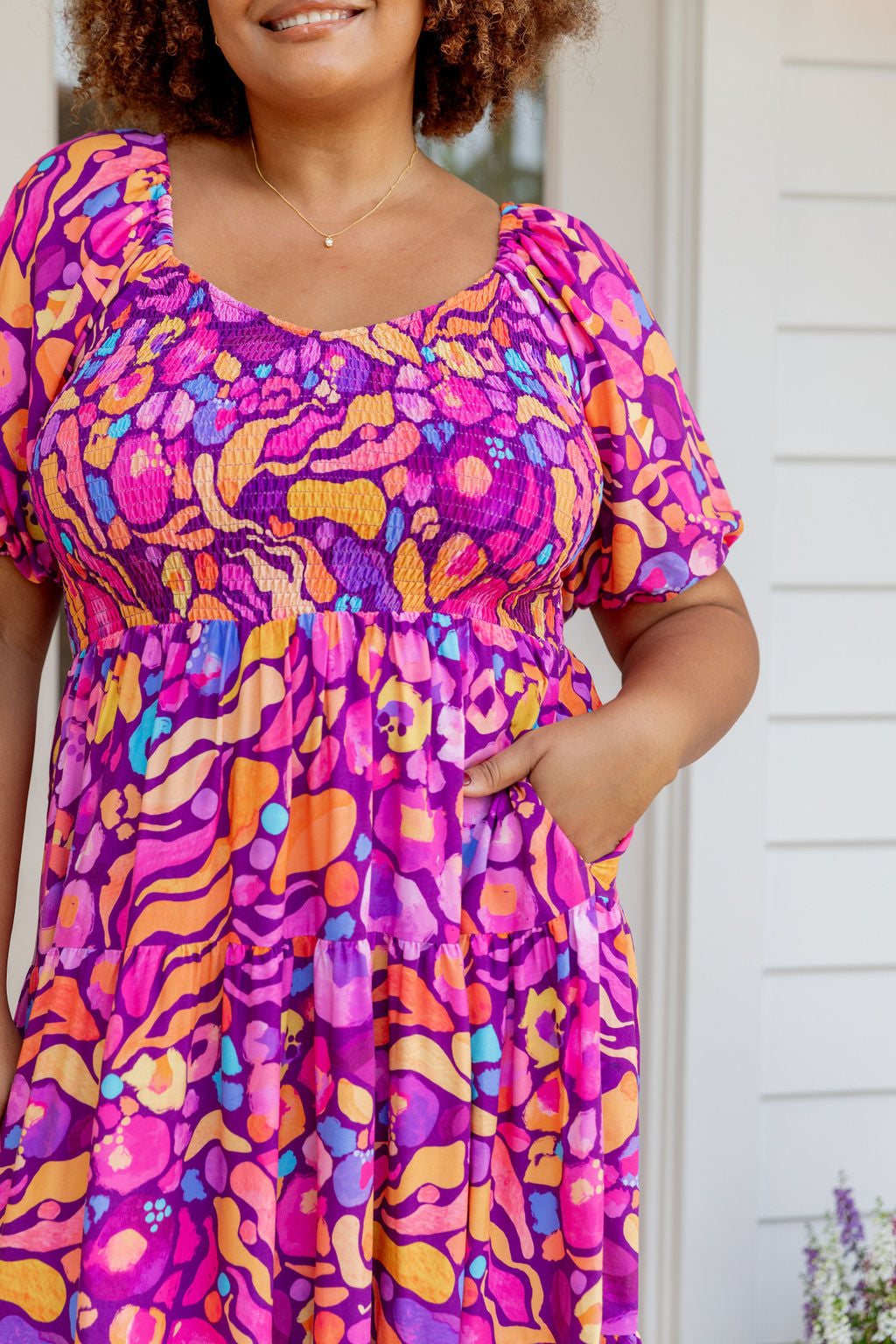 Peri Midi Dress in Ruby by Kasey Rainbow