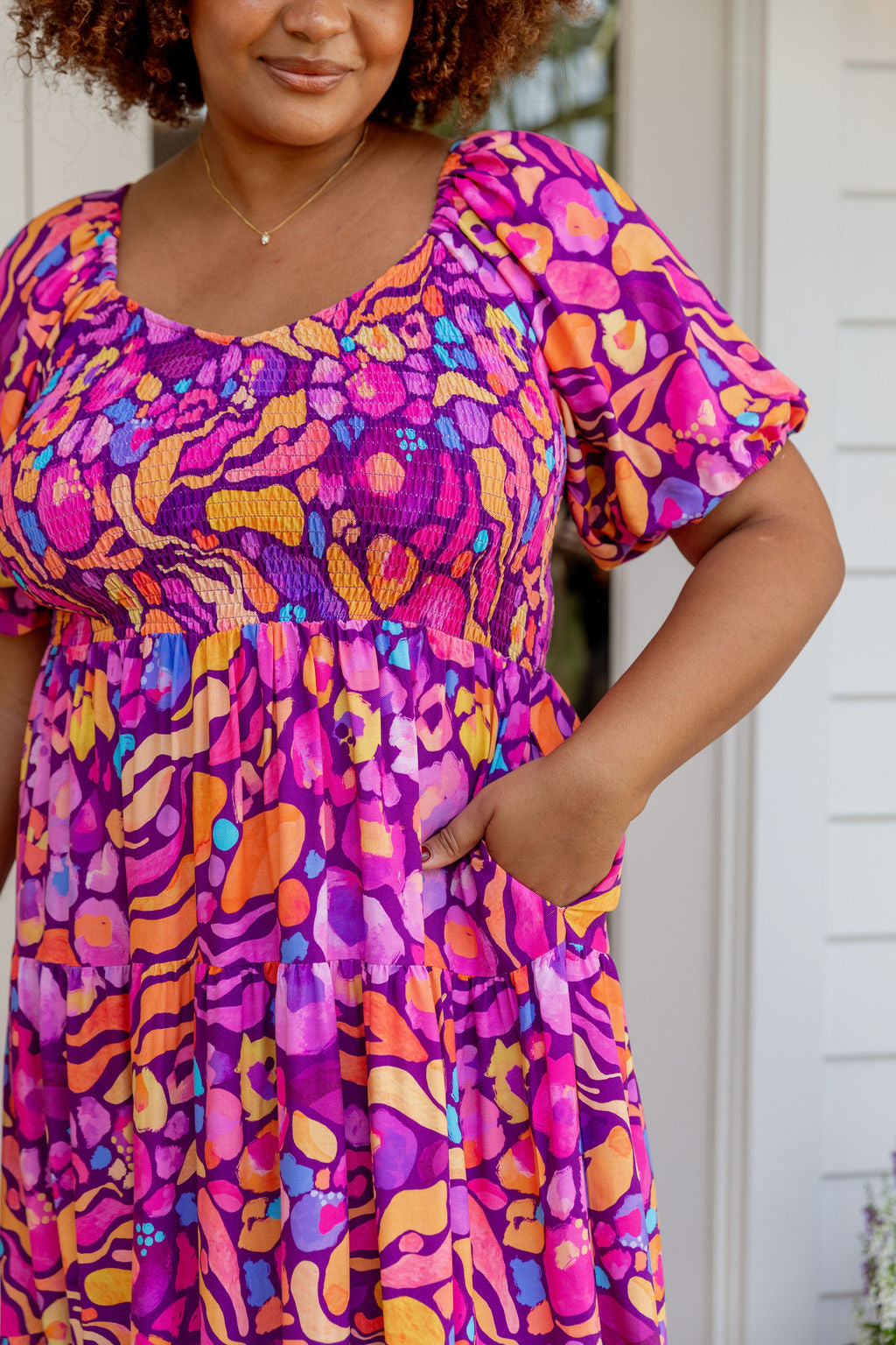 Peri Midi Dress in Ruby by Kasey Rainbow