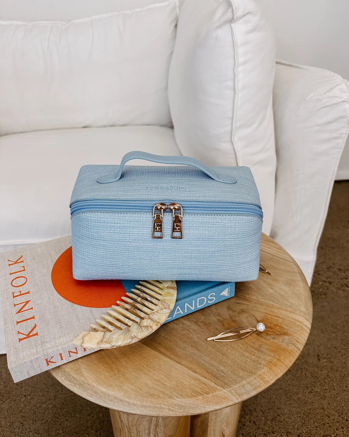 Mary Cosmetic Bag - Pale Blue by Louenhide