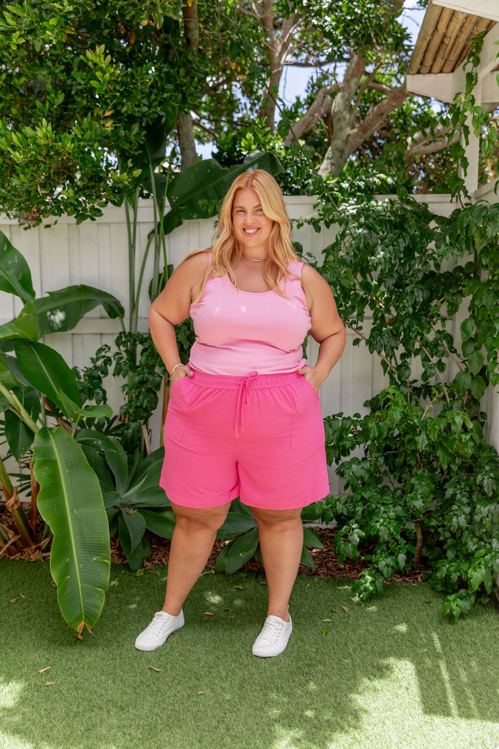 Twill Shorts in Barbie