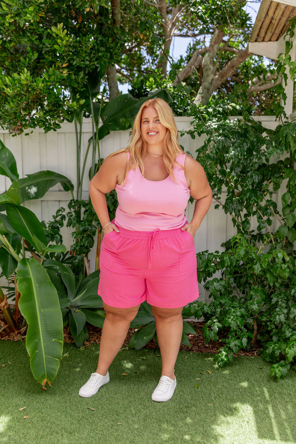 Twill Shorts in Barbie