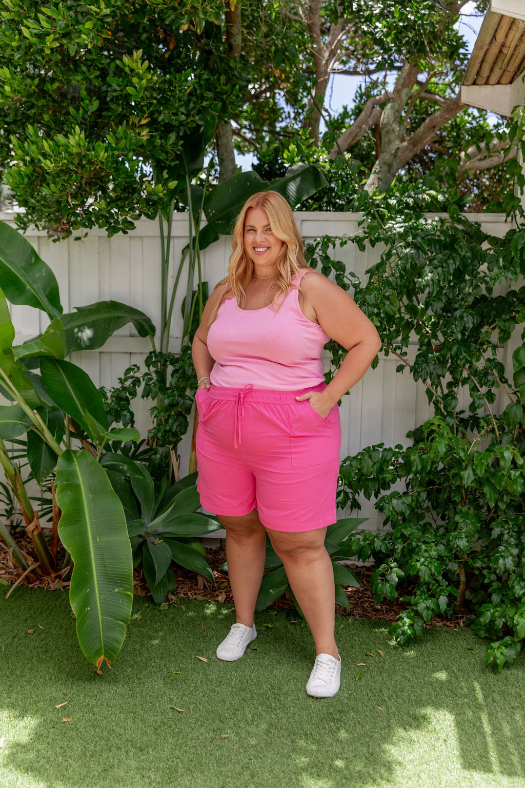Twill Shorts in Barbie