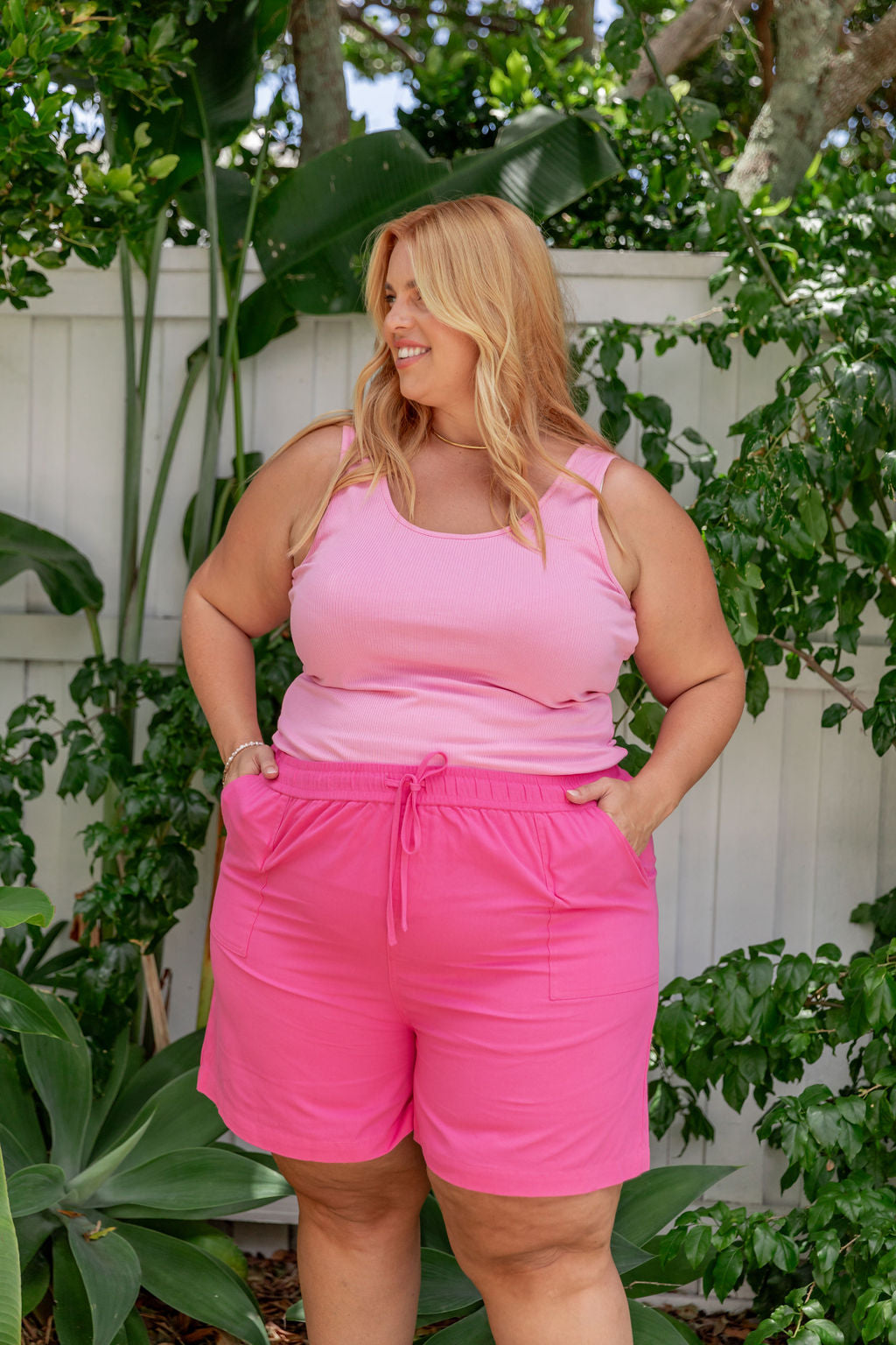 Twill Shorts in Barbie