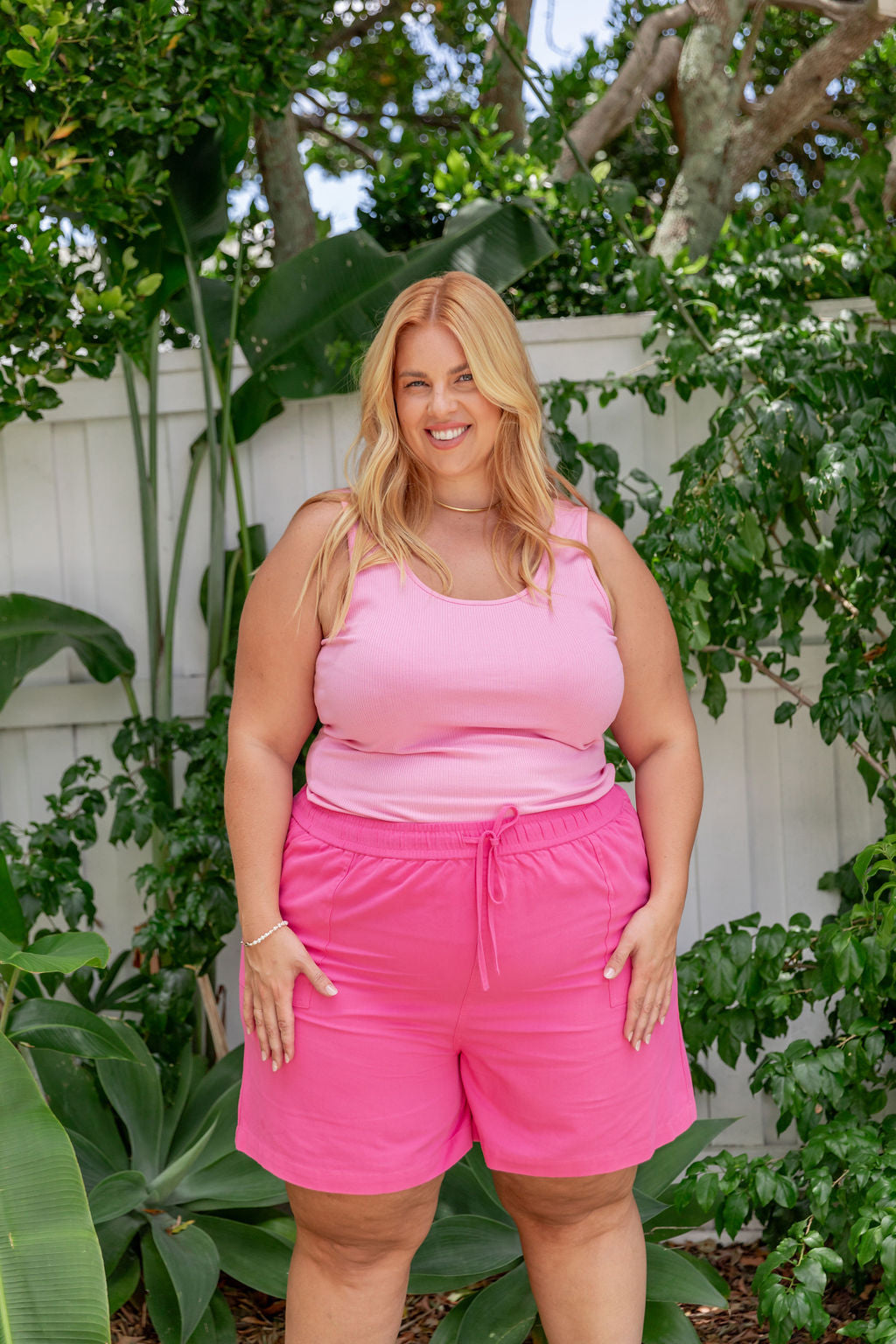 Twill Shorts in Barbie