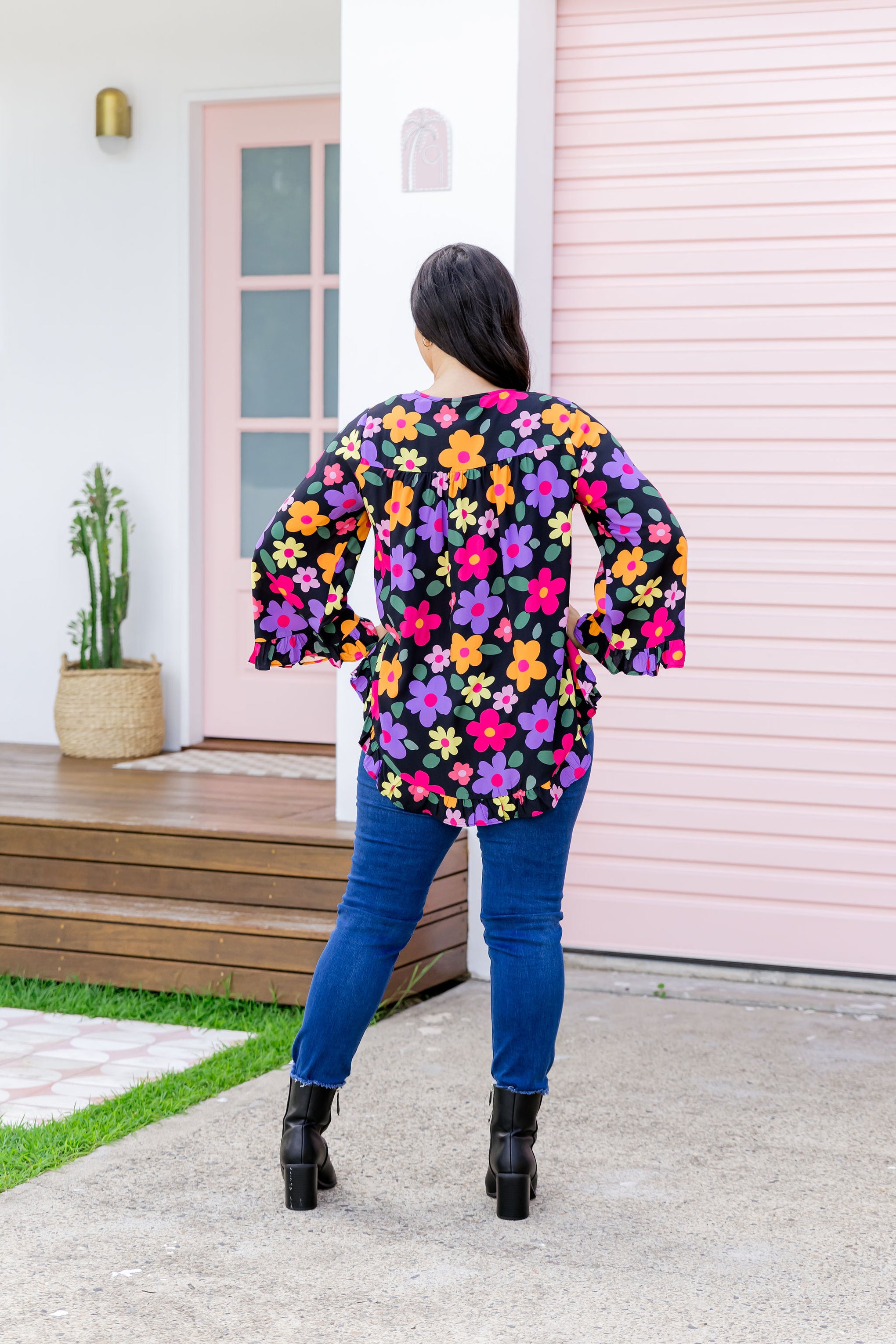 Natalie Long Sleeve Top in Bloomie