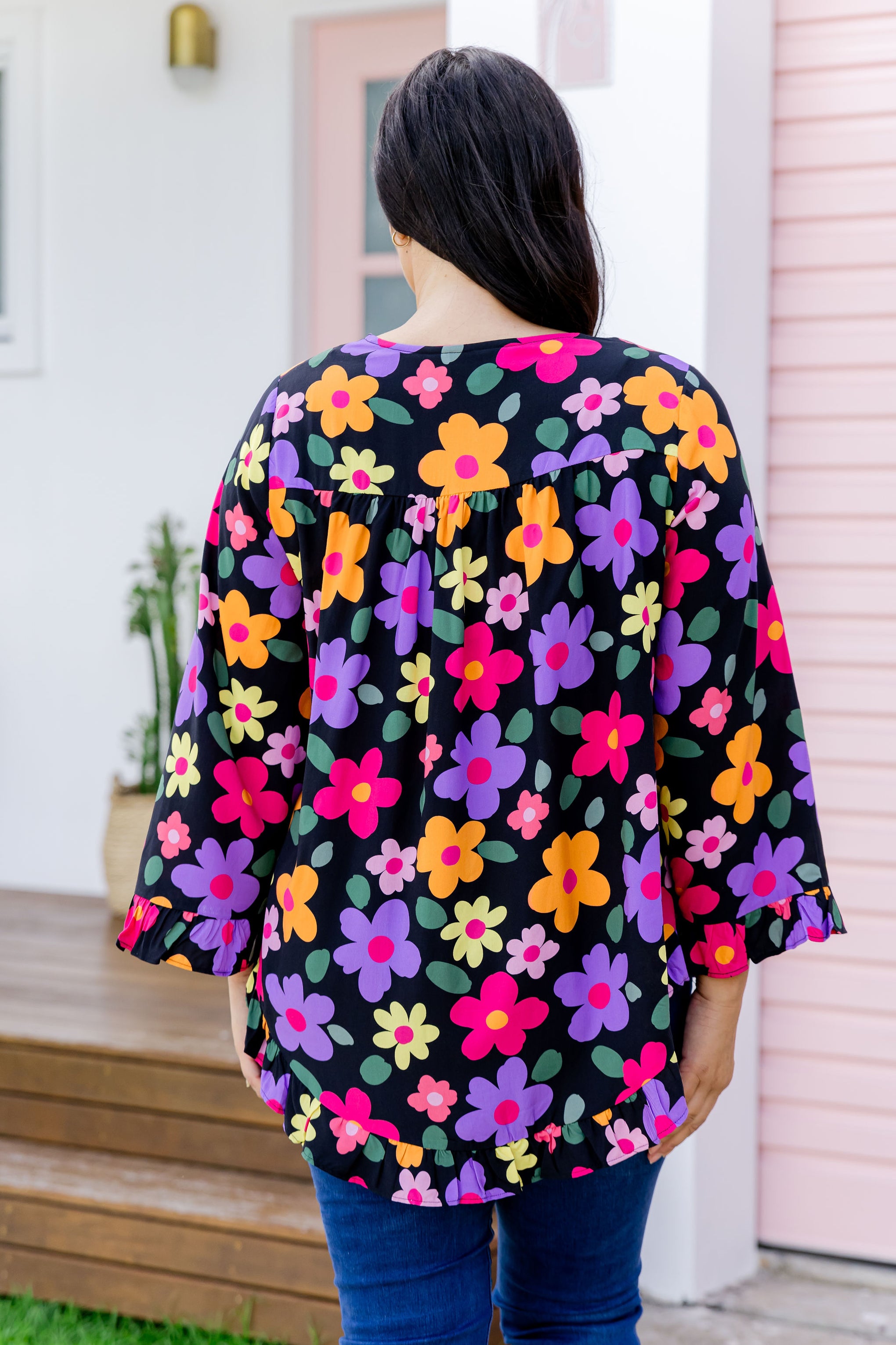 Natalie Long Sleeve Top in Bloomie