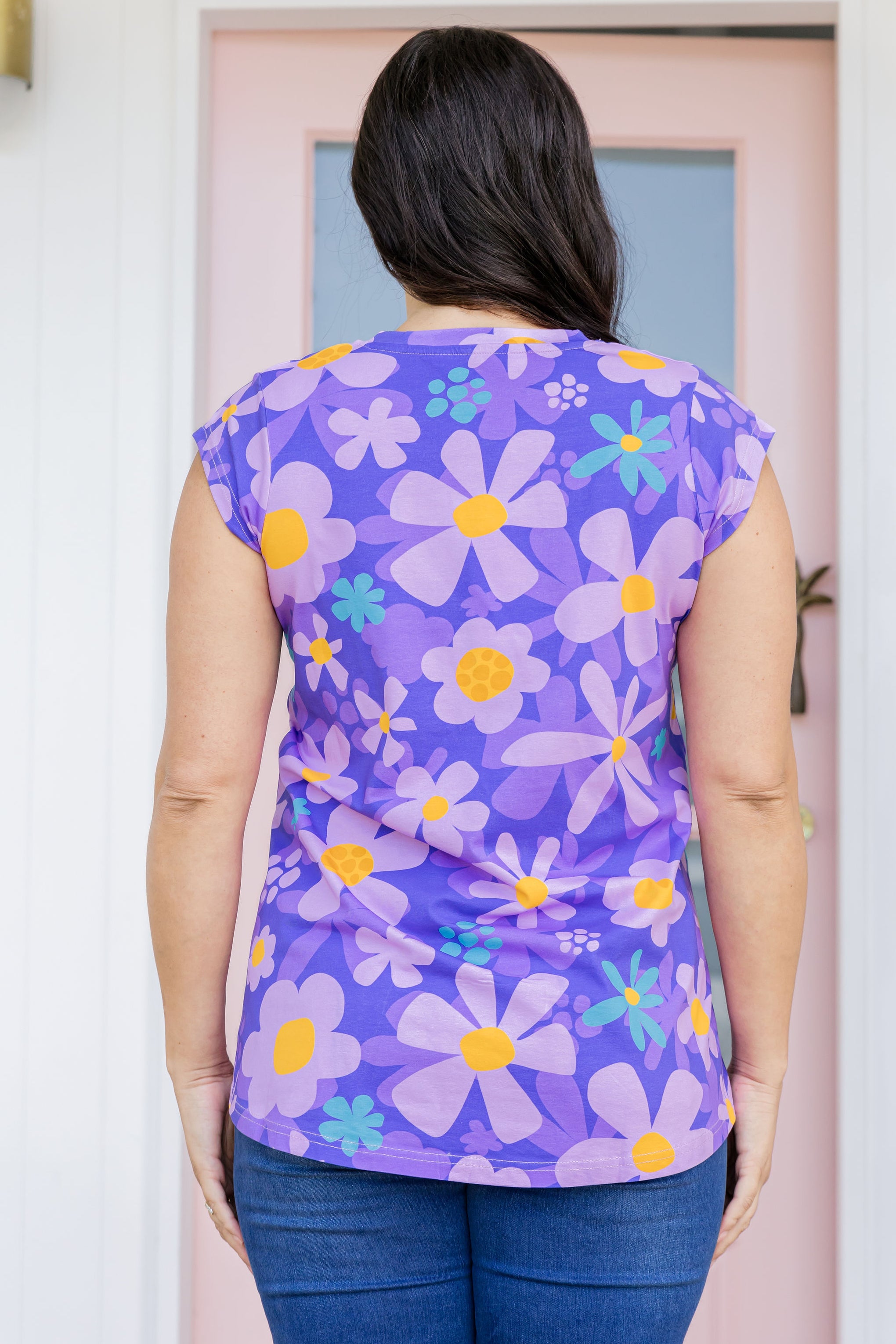 Penny Shirt in Lilac Daisies
